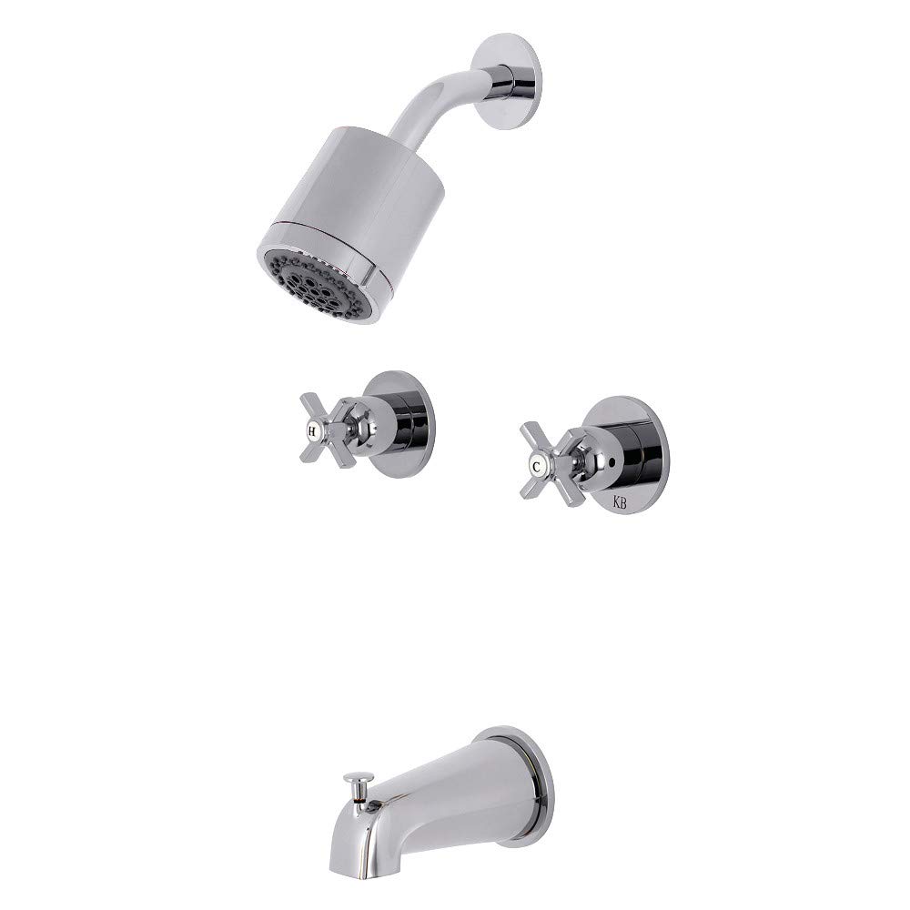 Modern Millennium 2-Handle Tub & Shower Faucet in Polished Chrome - Bathroom Fixture for Bathtub & Shower Combo - Perfect for Home Renovation & Spa-Like Experience