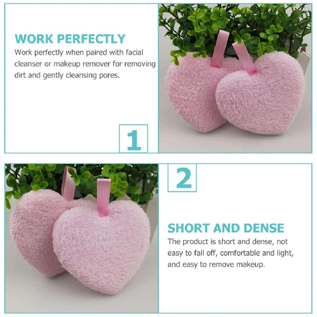 Soft Reusable Face & Body Powder Puff Sponge - 2 Pack Compact Cotton Makeup Puff for Loose Powder Application | Perfect for Travel, Touch-Ups & Flawless Finish