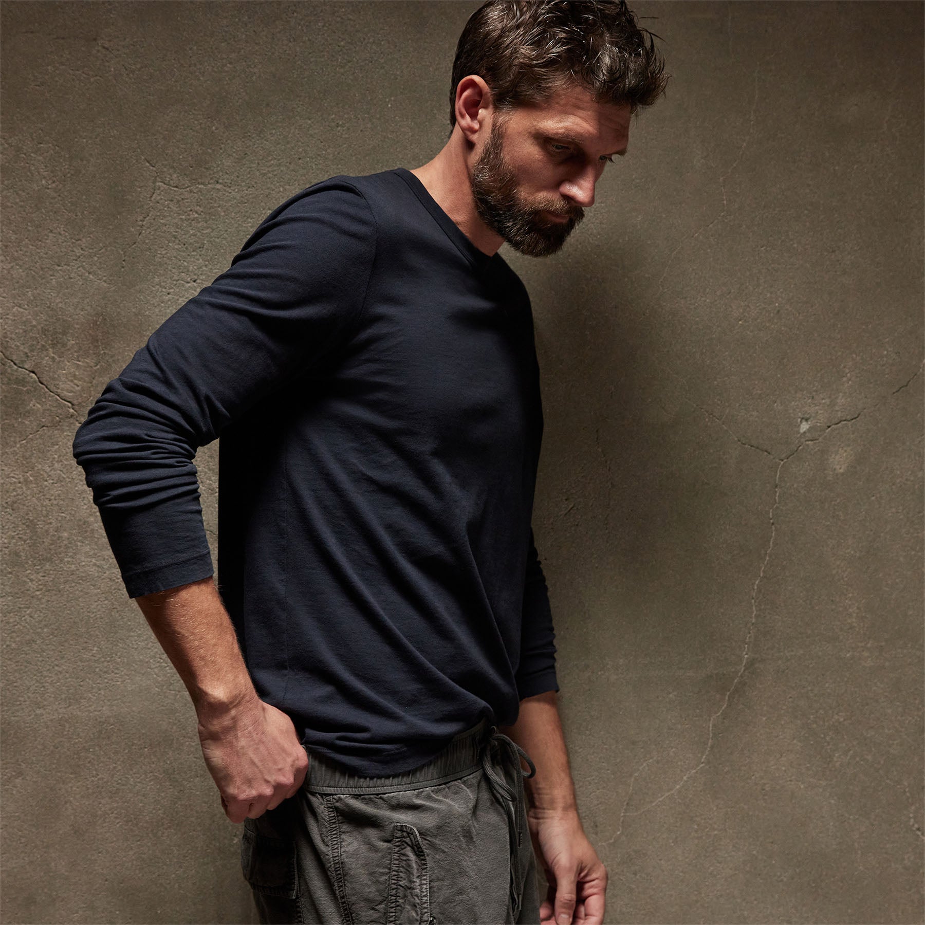 Men's Long Sleeve Crew Neck T-Shirt - Soft Cotton Comfort Fit Casual Top for Everyday Wear - Perfect for Work, Gym & Outdoor Activities