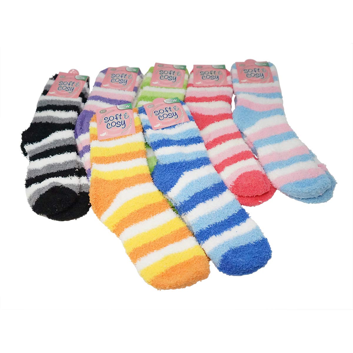 Soft & Cozy Women's Fuzzy Socks - 144 Pack (Size 9-11, Assorted Colors) - Perfect for Winter, Home & Gift Giving