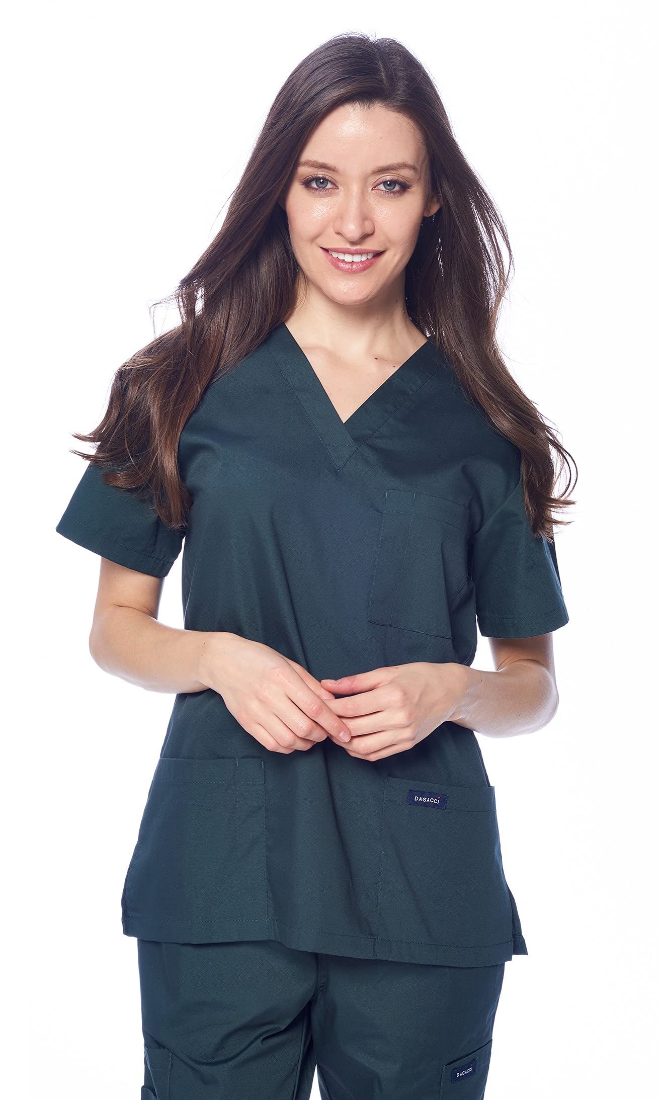 Dagacci Medical Scrubs for Women & Men - Comfortable Nursing Uniform Tops & Shirts for Healthcare Professionals - Perfect for Hospitals, Clinics & Medical Work