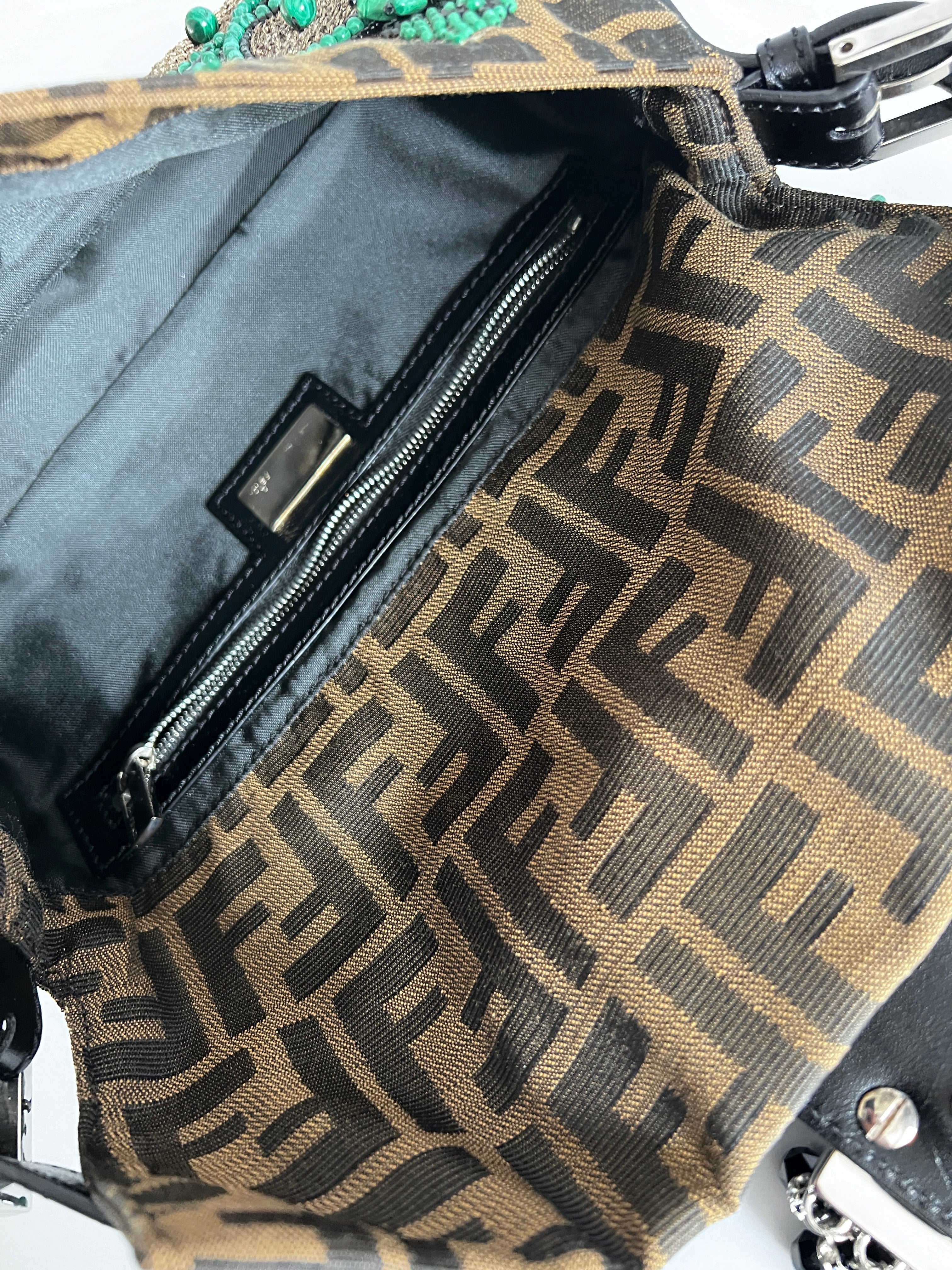 Fendi Higanbana Beaded Baguette Bag - Luxury Designer Crossbody Purse for Women | Perfect for Parties, Weddings & Evening Events