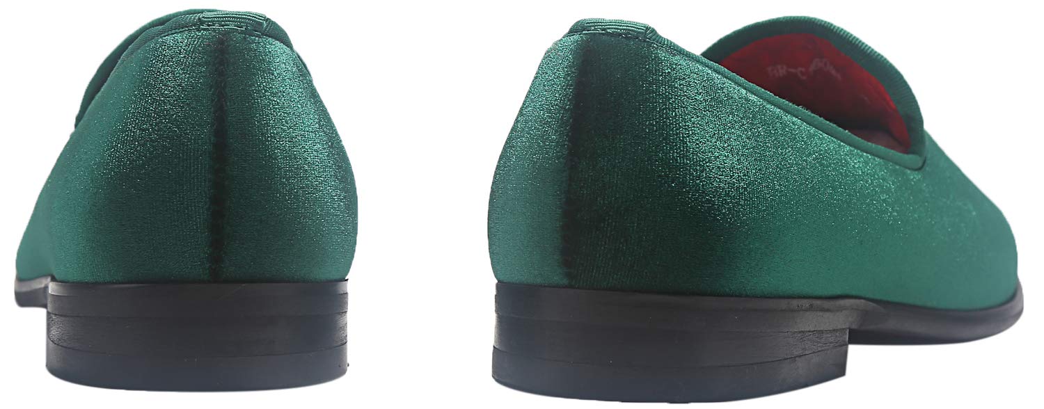 Premium Men's Velvet Loafers - Fashion Embroidered Slip-On Dress Shoes for Wedding, Prom & Party | ELANROMAN Comfortable Formal & Casual Wear for Special Occasions