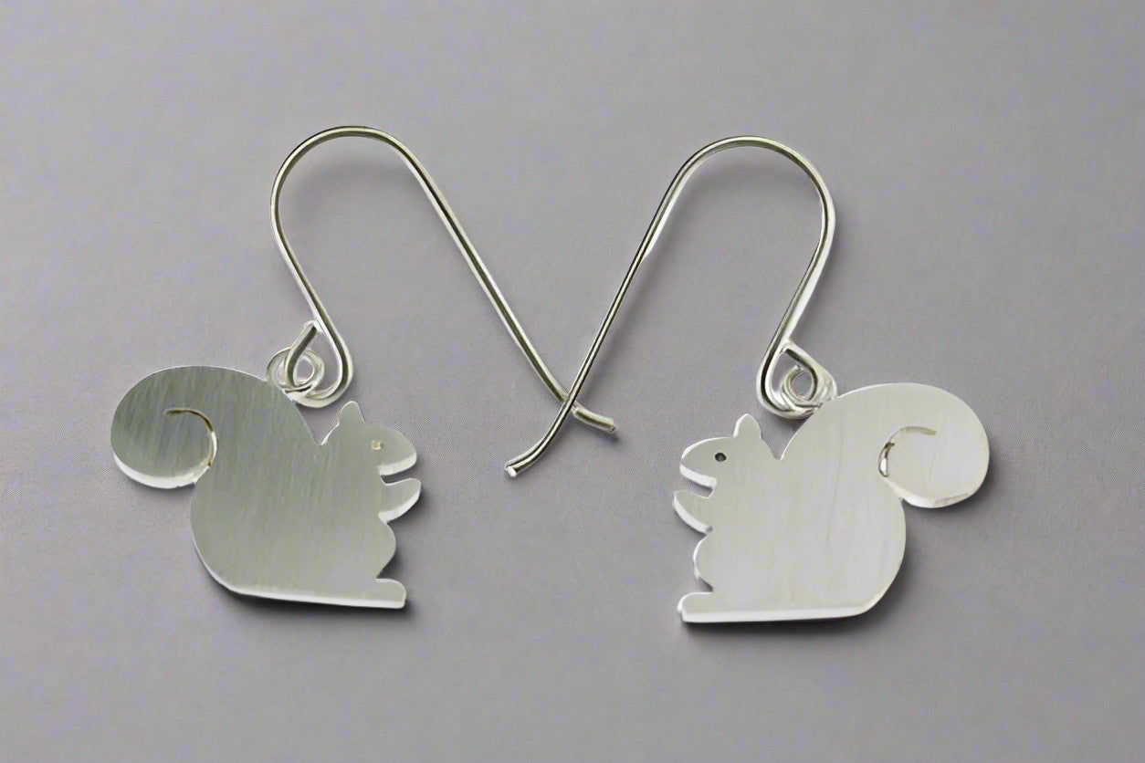 Sterling Silver Little Squirrel Earrings - Cute Animal Jewelry for Women - Perfect Gift for Nature Lovers & Everyday Wear