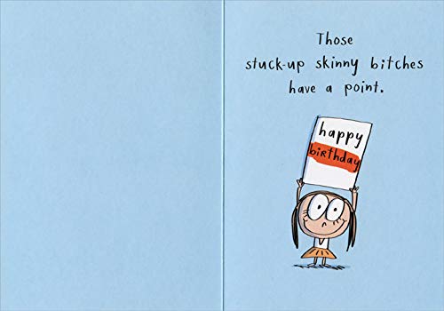 Funny Cheerleader Birthday Card for Women - Humorous Feminine Greeting Card with 'Go Drink' Design - Perfect for Parties, Girls' Night Out & Celebrations