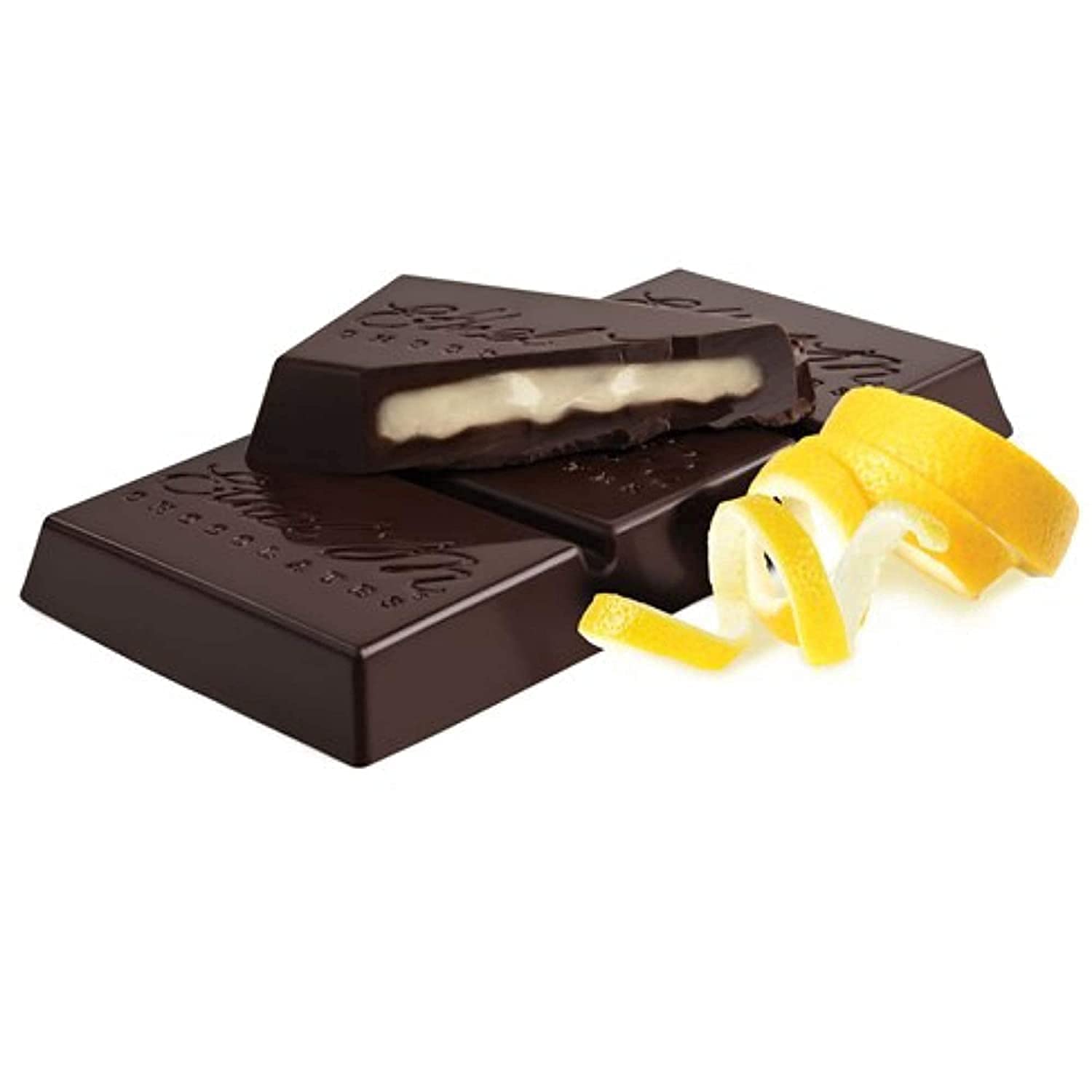 Premium Dark Chocolate Lemon Satin Crème Bars by Ethel M - Box of 24 Individually Wrapped Bars with Sweet & Tart Lemon Filling - Gourmet Chocolate Gift for Holidays, Birthdays & Corporate Events
