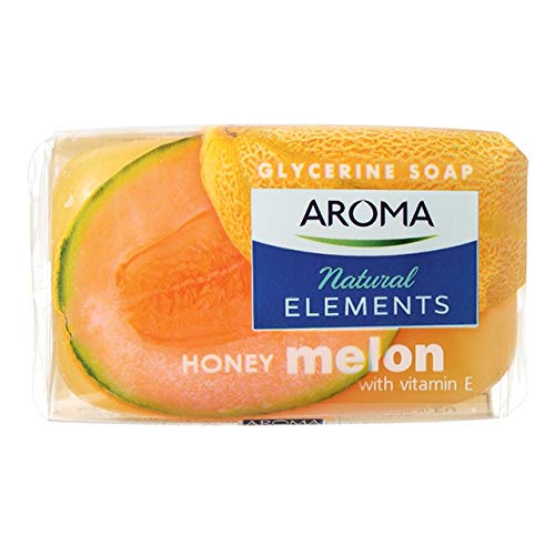 AROMA Natural Honey Melon Bar Soap - 100g | Moisturizing & Fragrant Body Wash | Perfect for Shower, Bath & Gift Sets