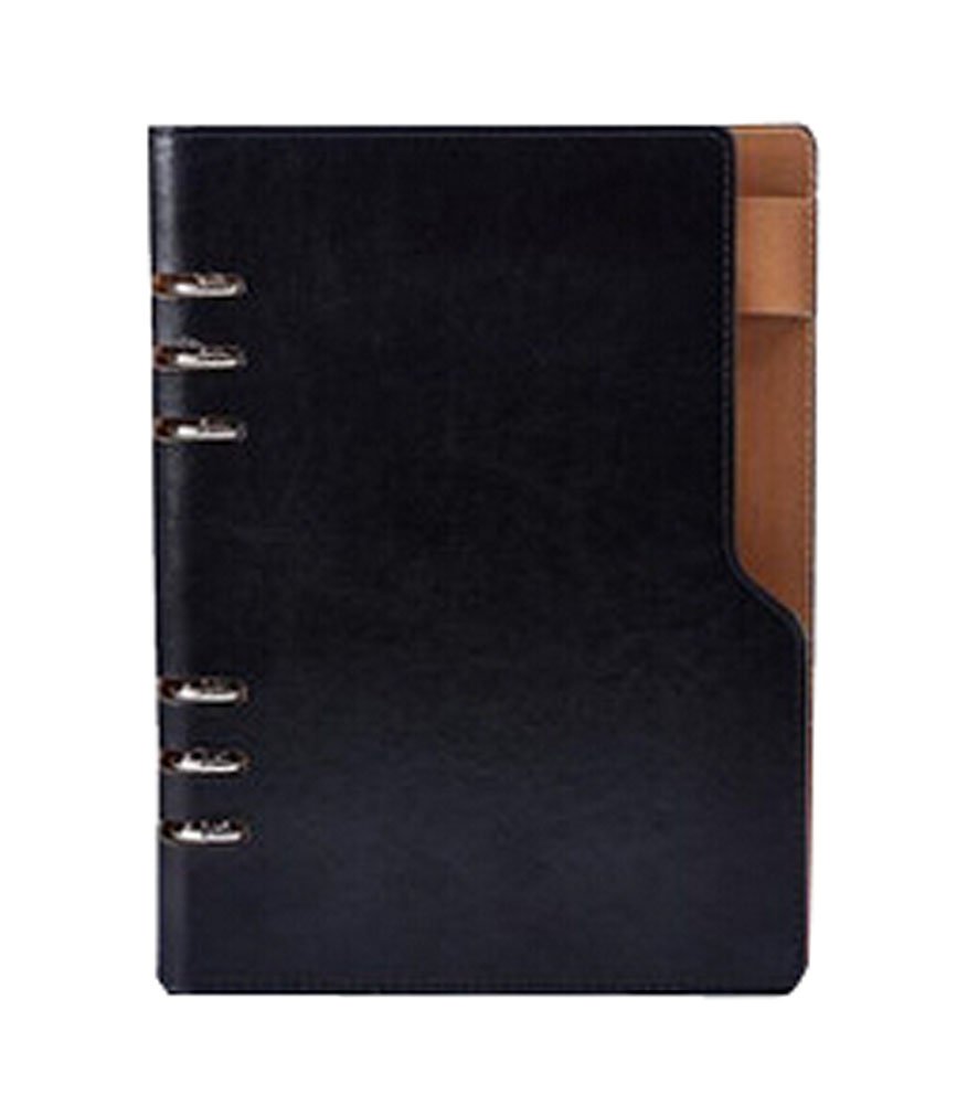 Premium A5 Loose-Leaf Notebook - Black Refillable Binder for Business, Journaling & Note Taking | Perfect for Office, School & Daily Planning