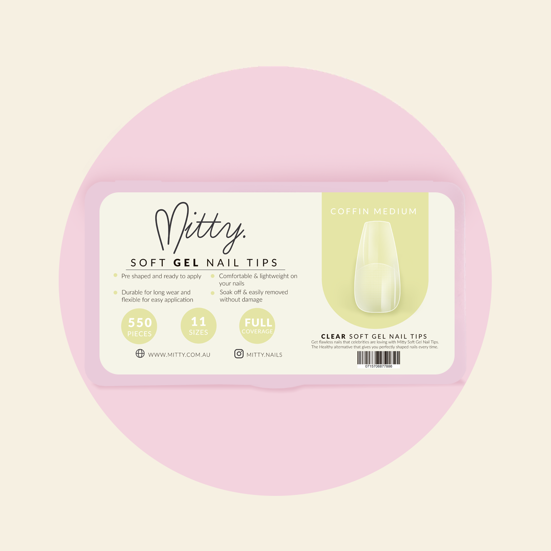 Mitty Nail Extension Kit - Clear Acrylic Nail Tips for Professional Salon & DIY Manicure at Home | Perfect for Nail Art, French Tips & Long Lasting Extensions