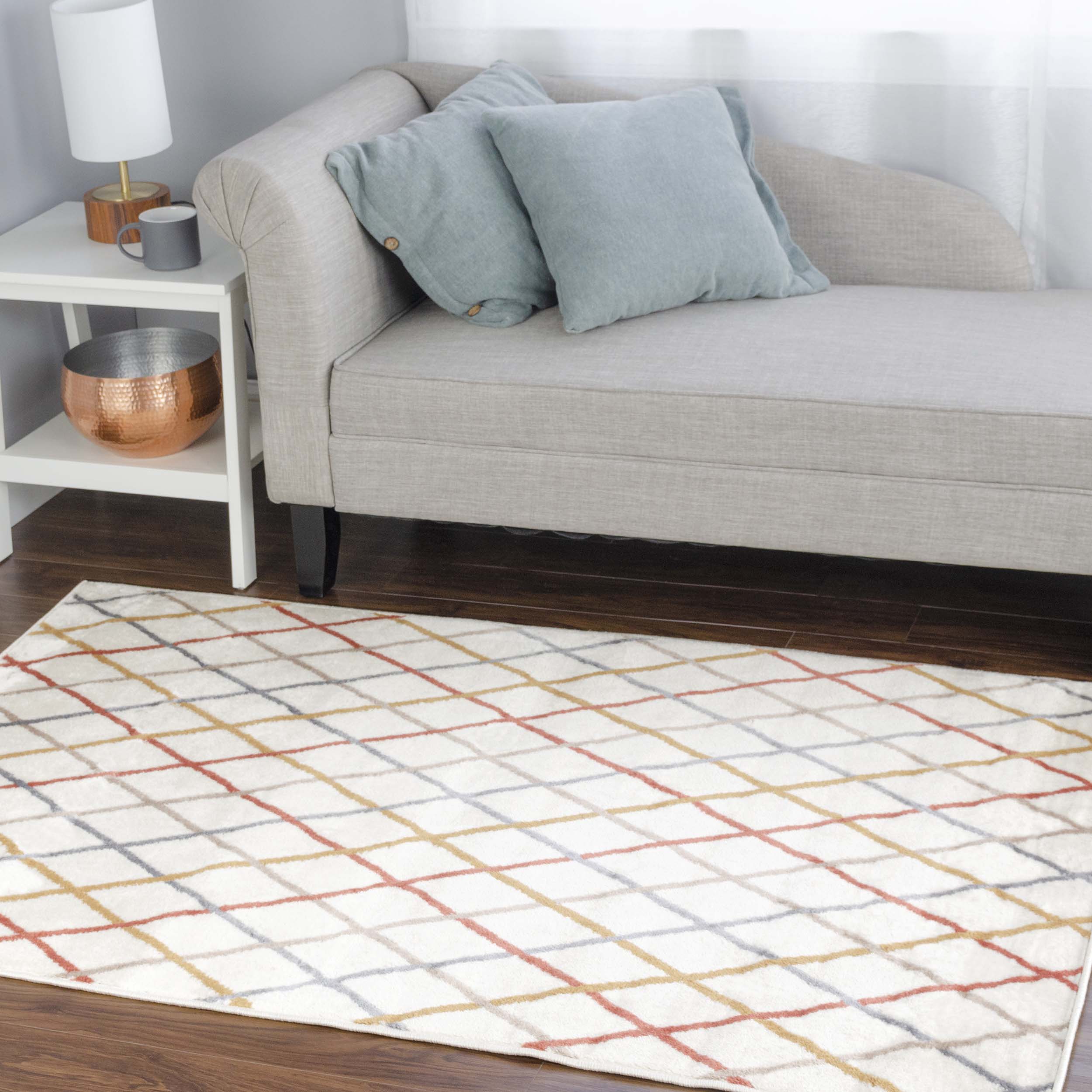 Ellis Diamond Trellis Modern Indoor Area Rug - Soft Non-Slip Living Room Carpet for Bedroom, Nursery & Home Decor - Perfect for Cozy Spaces & High Traffic Areas