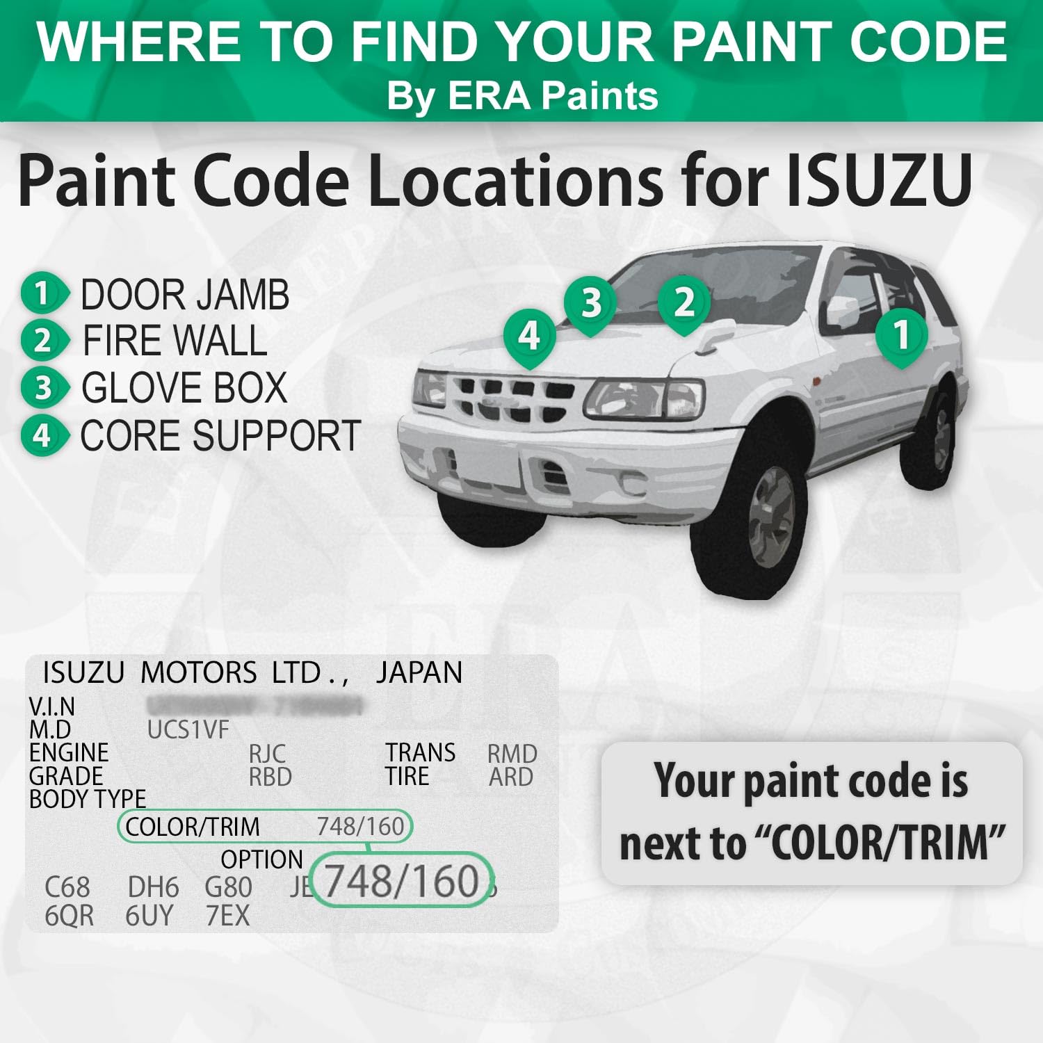 ERA Paints WA9260 - Radiant Red Exact Match Automotive Touch Up Paint Spray Kit for ISUZU - Perfect for Car Scratch Repair & DIY Auto Body Restoration