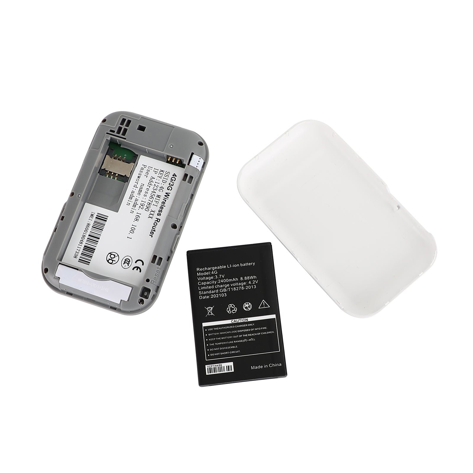 100Mbps Wireless 4G LTE Portable WiFi Router - MIFI Modem Hotspot with 2100mAh Battery | Fast Internet Anywhere for Travel, Work & Outdoor Activities