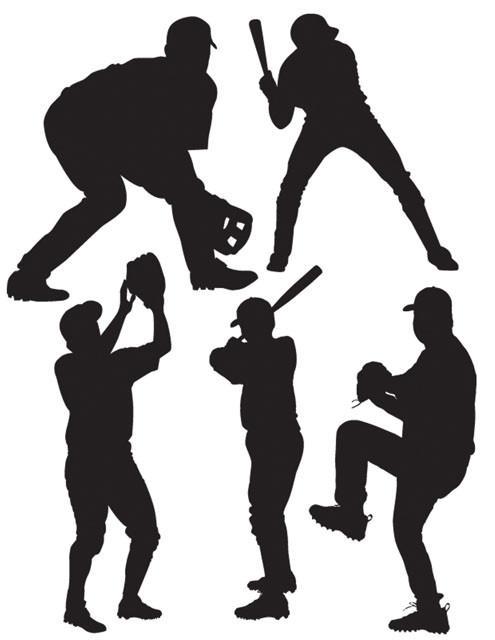 Baseball Player Wall Decals for Boys Room - Sports Themed Peel and Stick Wall Stickers - Perfect for Kids Bedroom, Playroom, and Game Room Decor