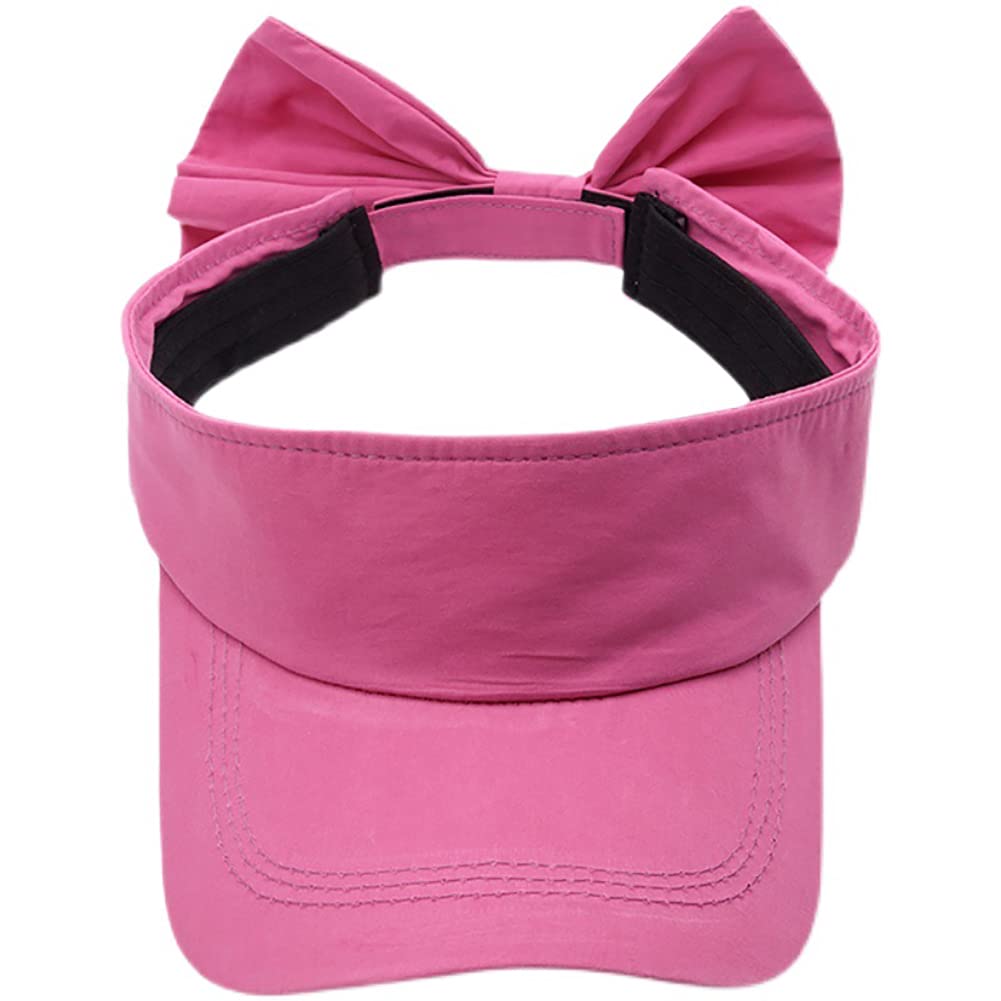 Women's Summer Plaid Sun Hat with Bow - Adjustable Wide Brim Beach Hat for Golf, Tennis, Travel & Outdoor Activities - UV Protection Sun Visor Cap for Women & Girls (Yellow)