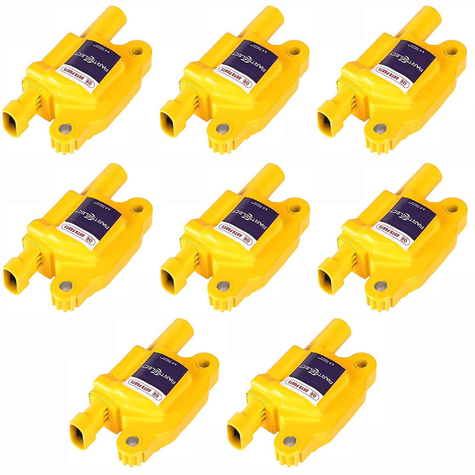 8PCS Square Ignition Coil Pack UF413 12570616 Replacement for Chevy Cadillac GMC 5.3L 6.0L V8 Engines - Compatible with Avalanche, Silverado, Suburban, Tahoe, Impala, Trailblazer & More - High Performance Auto Parts for Smooth Engine Operation