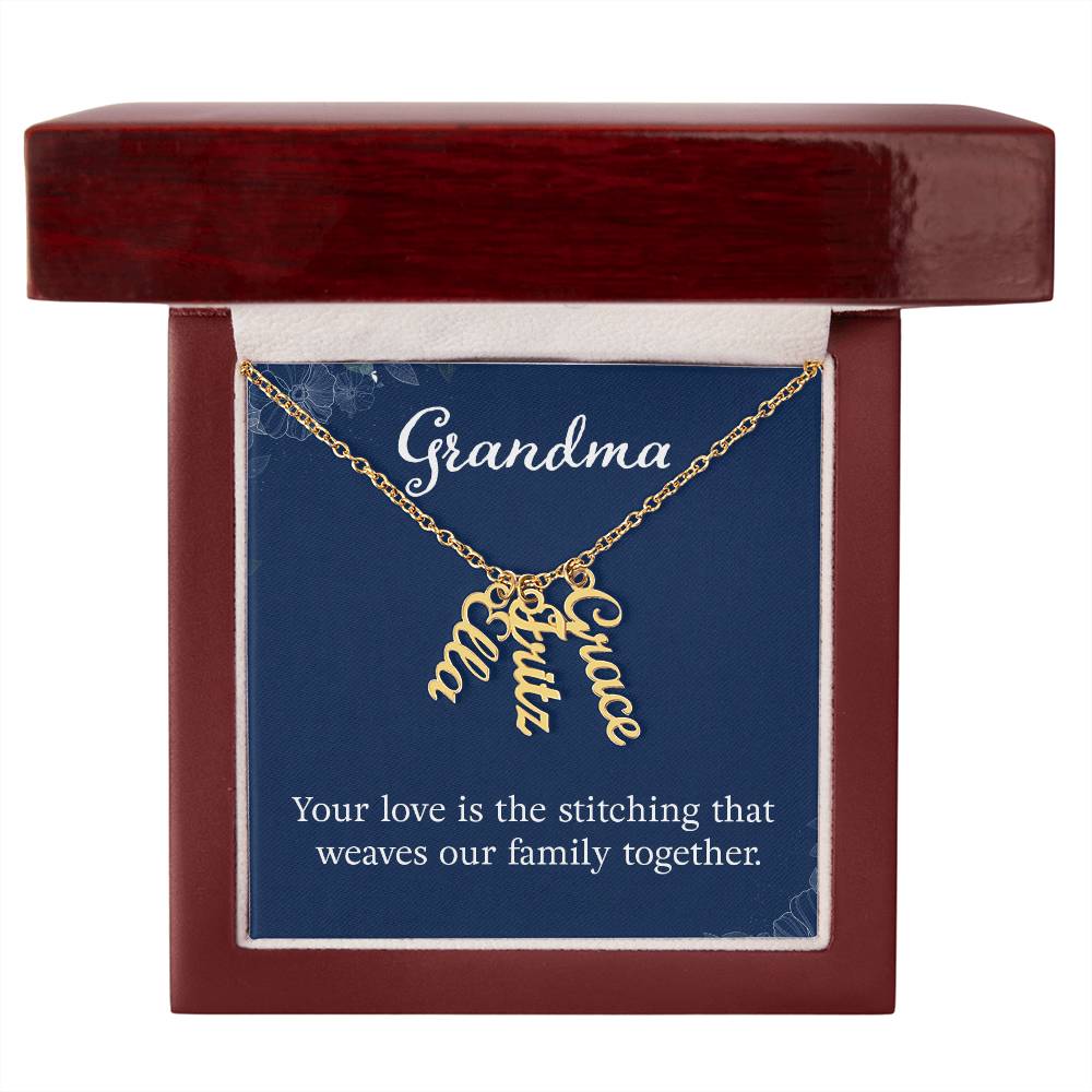 Personalized Grandkids Name Necklace - Custom Engraved Grandma Gift for Birthday, Mother's Day & Anniversary - Perfect for Family Keepsakes & Special Occasions