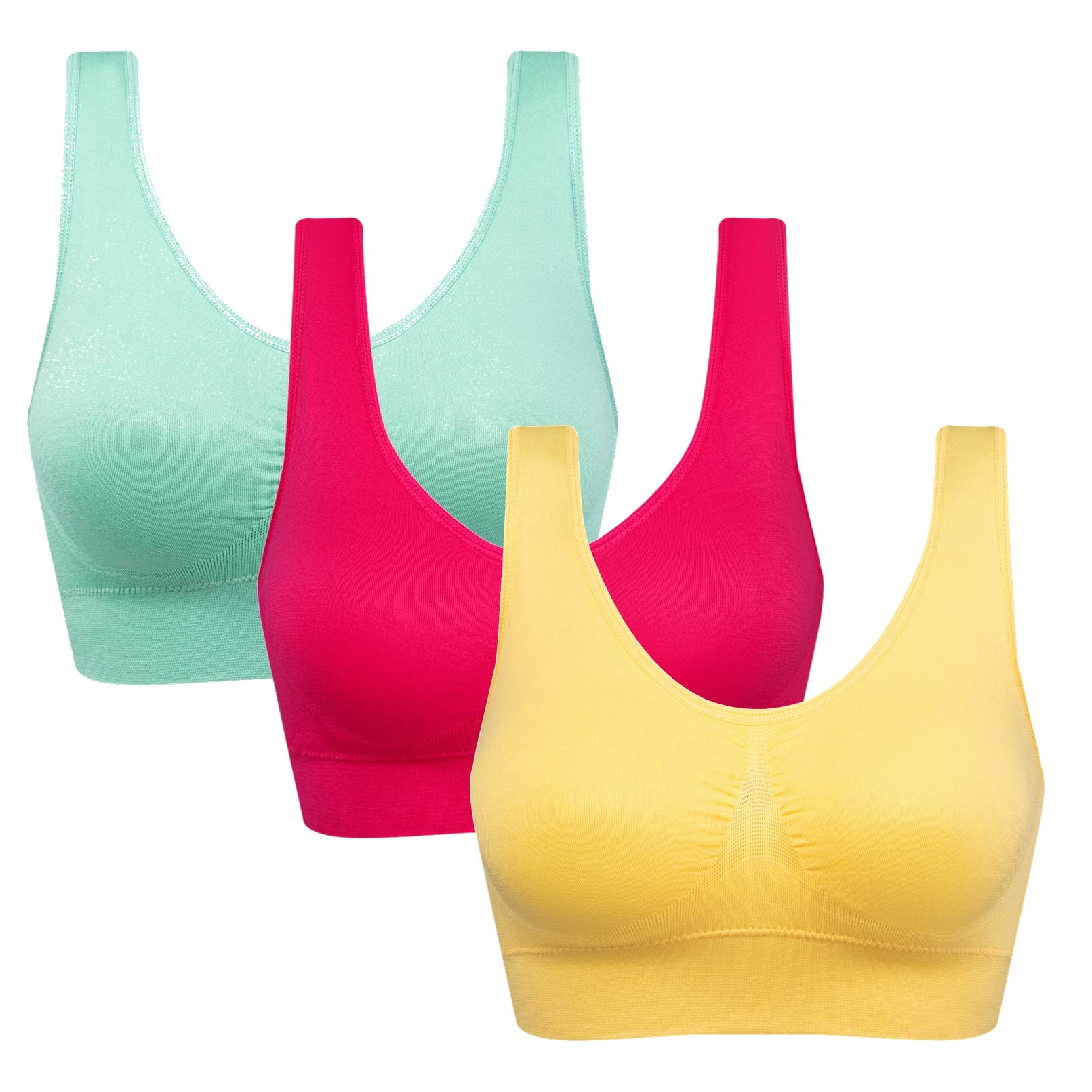 Women's Comfort Workout Sports Bra - Low-Impact Yoga, Running & Sleep Bras - Perfect for Gym, Lounge & Nightwear