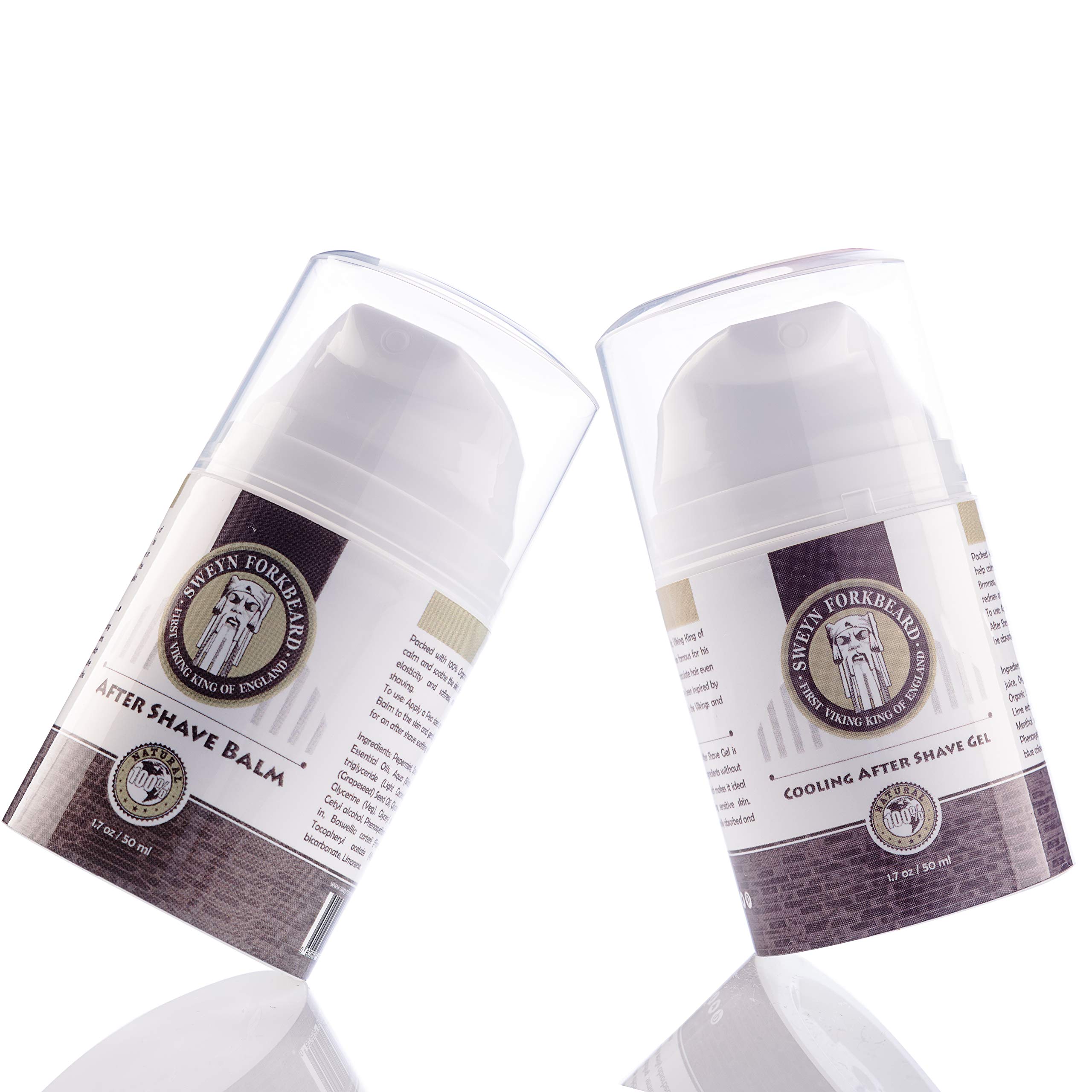 Organic After Shave Cooling Gel with Aloe Vera - 50ml - 100% Natural Ingredients for Men - Soothes & Hydrates Skin Post Shave - Perfect for Sensitive Skin & Razor Burn Relief - Ideal for Daily Shaving Routine & Post-Workout Skincare