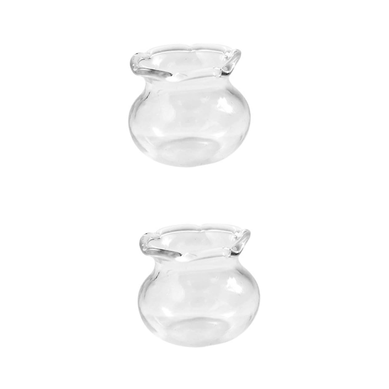 Toyvian 4-Piece Mini Glass Vase Set - Round Goldfish Bowls, Decorative Fish Tanks for Dollhouse, Flowers & Home Decor | Perfect for Playrooms, Table Centerpieces & DIY Craft Projects