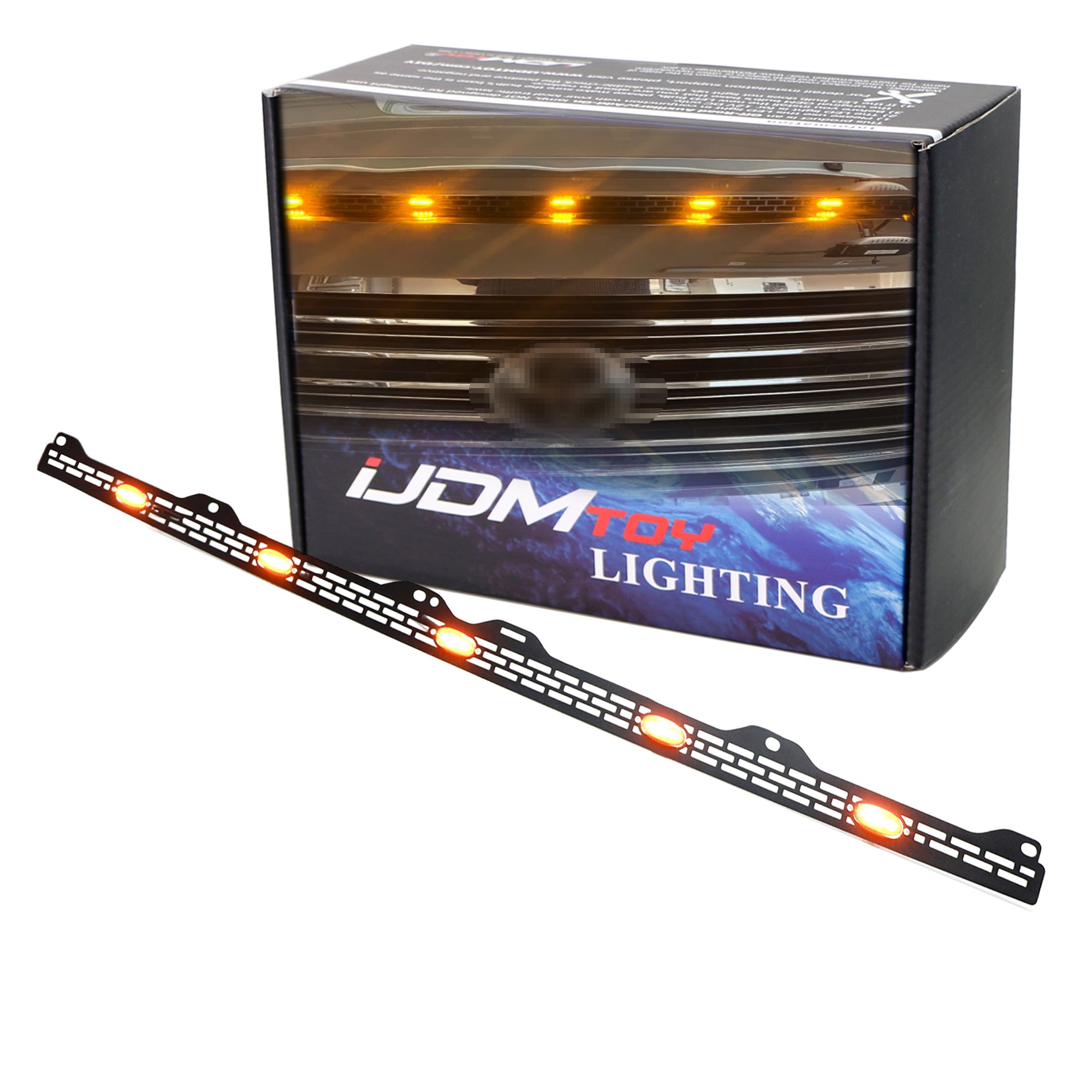 5-Section Amber Full LED Hood Bulge Grille Lighting Kit for 2014-2021 Toyota Tundra - Off-Road & Night Driving Safety Lights