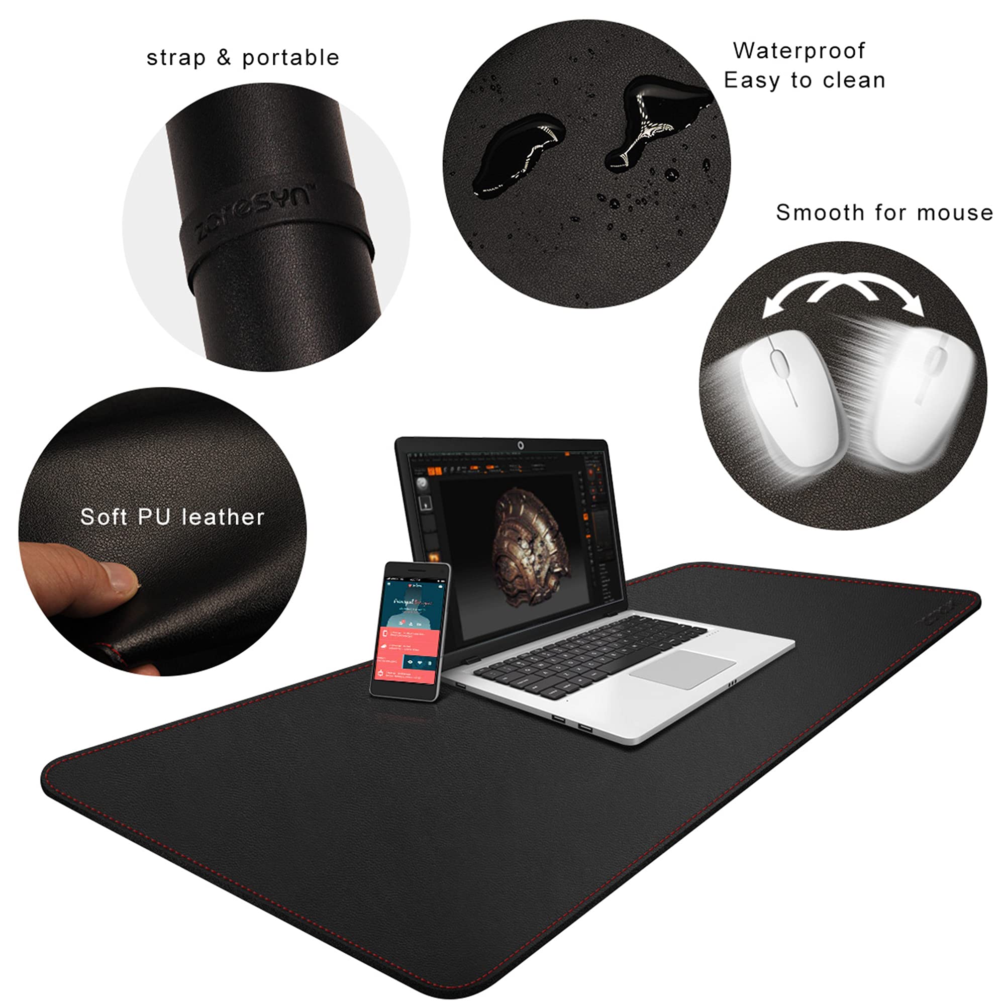 Premium PU Leather Desk Pad 55.1