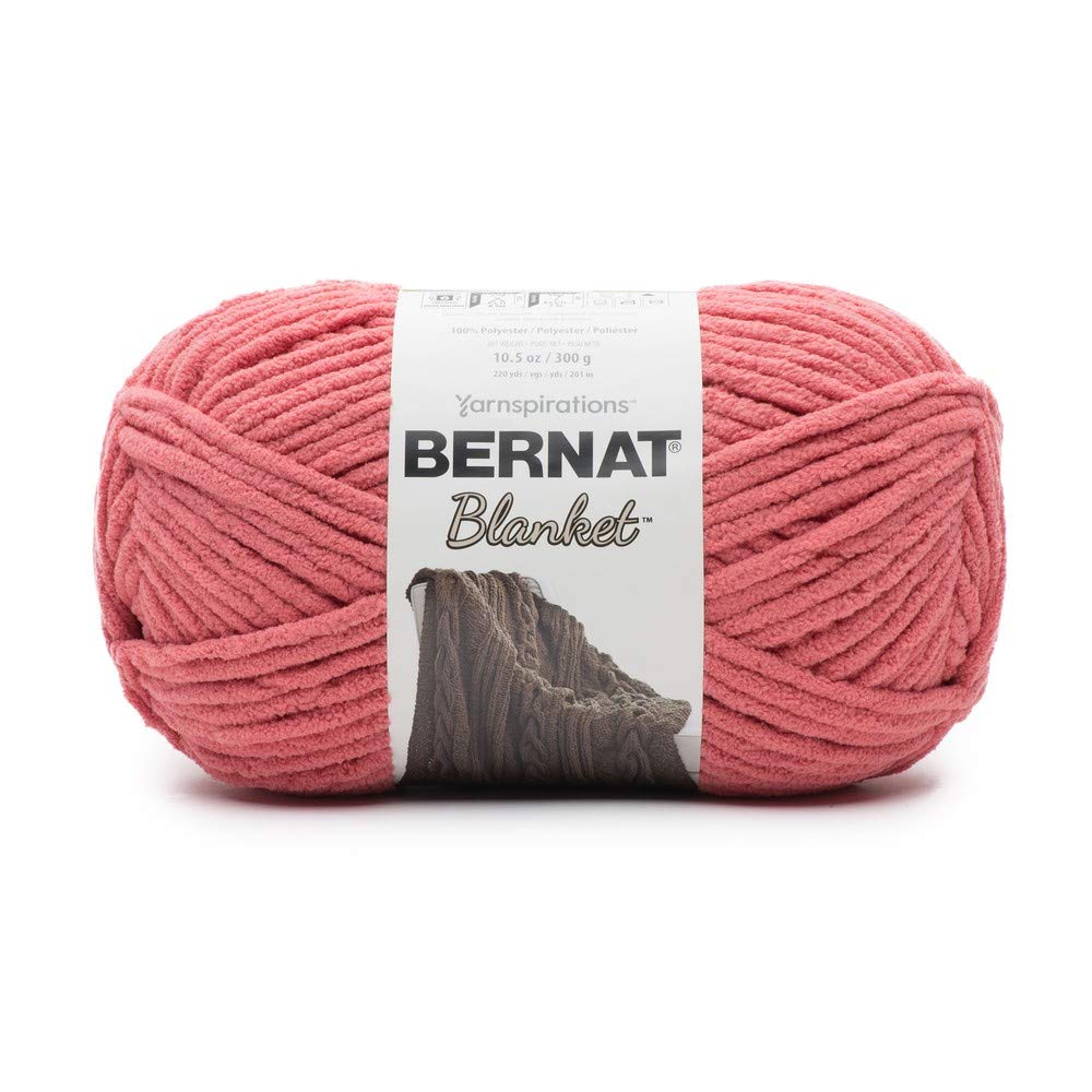 BERNAT Blanket Yarn - Super Bulky (300g) in Terracotta Rose | Soft & Chunky Knitting Wool for Blankets, Scarves & Winter Crafts | Perfect for DIY Crochet and Knitting Projects