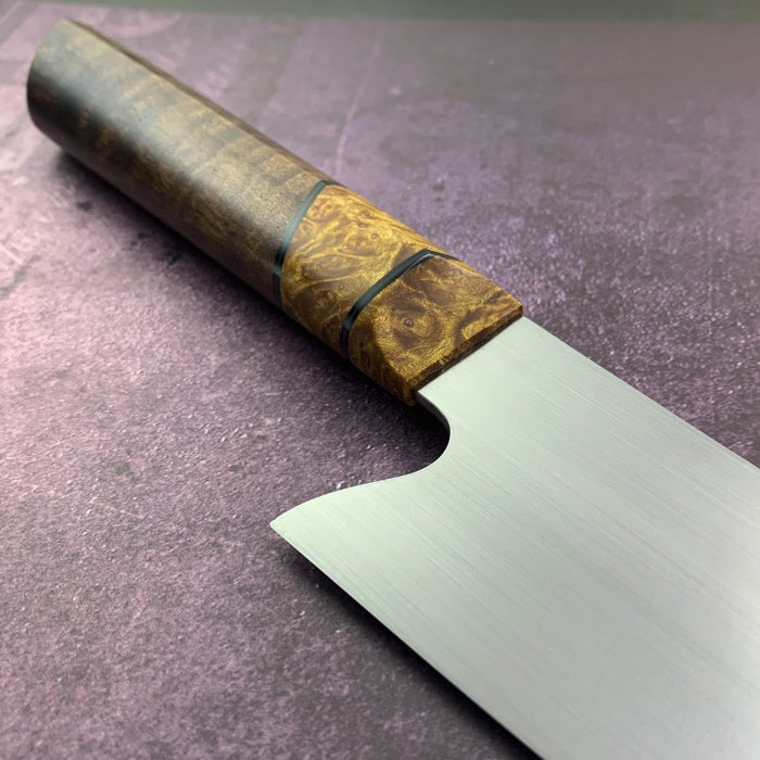 Premium 215mm AEB-L Stainless Steel K-Tip Gyuto Chef Knife by Joe Edson - Handcrafted Japanese Kitchen Knife for Professional Chefs & Home Cooking, Perfect for Slicing, Dicing & Precision Cutting