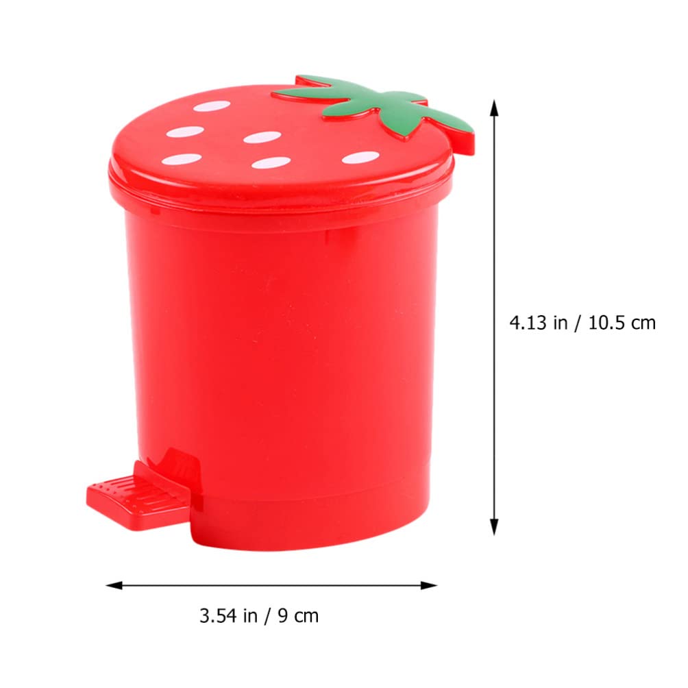 Operitacx 2-Pack Mini Desktop Trash Can - Small Car & Office Waste Bin with Pen Holder, Cute Cartoon Design, Durable PP Plastic for Home, Car, Office & School Use