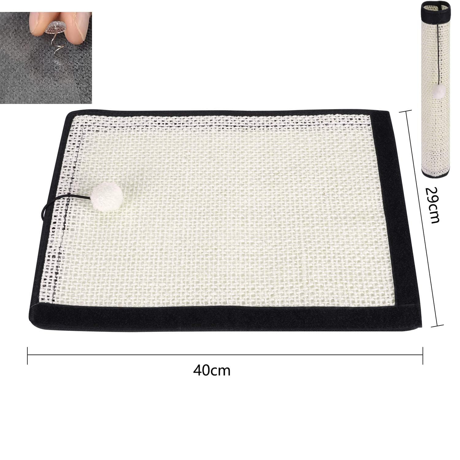 Premium Natural Sisal Cat Scratching Pad - Durable Furniture Protector for Sofa, Couch & Chair - Wall & Carpet Safe Cat Scratcher Mat - Essential Claw Grinding Solution for Happy Cats - Perfect for Home, Office & Pet-Friendly Spaces