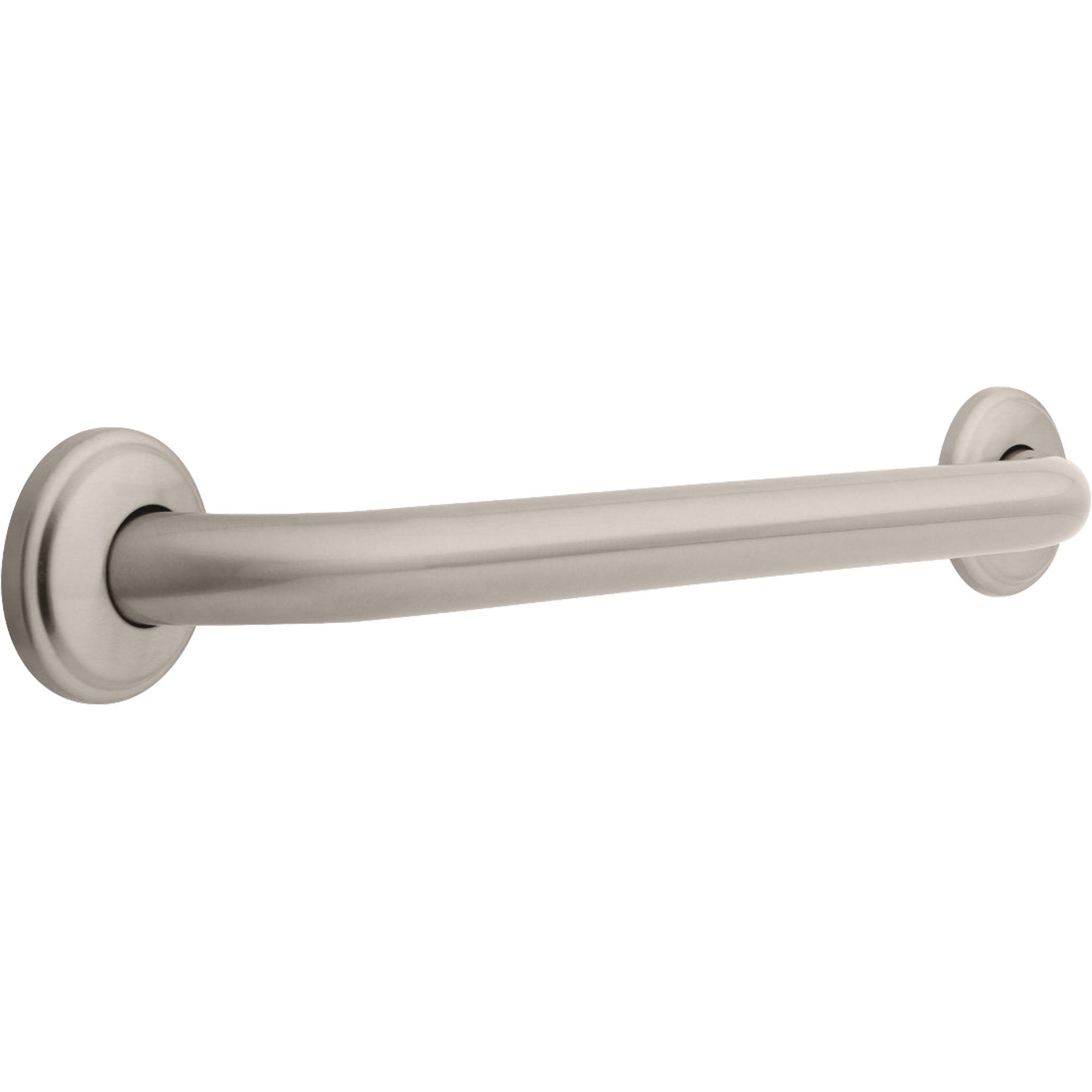 Delta 1-1/4 Inch x 18 Inch Satin Nickel Concealed Mounting Decorative Grab Bar 572948 - Bathroom Safety & Accessibility for Seniors & ADA Compliance