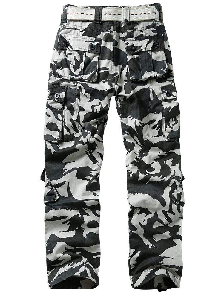 TRGPSG Men's Camo Cargo Pants - Cotton Casual Work & Hiking Pants with 8 Pockets - Outdoor Adventure, Camping & Everyday Wear