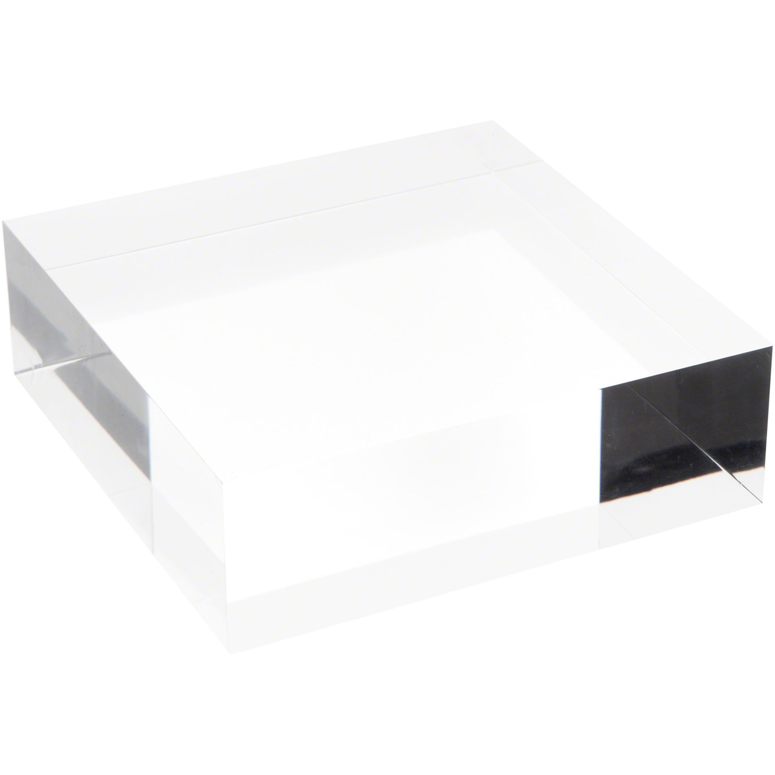 Plymor Clear Polished Acrylic Square Display Block - 2
