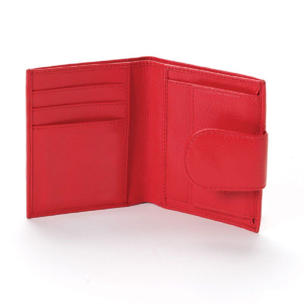 Slim Red Leather Wallet for Men & Women - RFID Blocking, Compact & Lightweight - Perfect for Travel, Everyday Carry & Minimalist Lifestyle