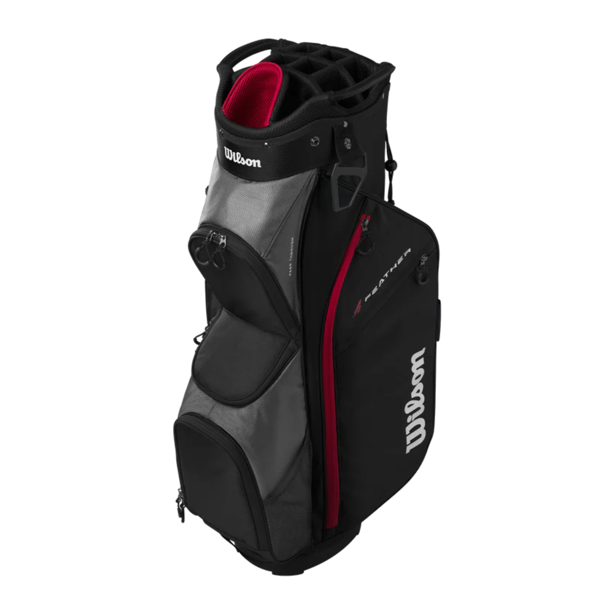 Wilson 2025 Feather Lightweight Golf Cart Bag with 14-Way Divider - Premium Stand Bag for Golf Clubs & Accessories - Perfect for Golf Course & Driving Range Use