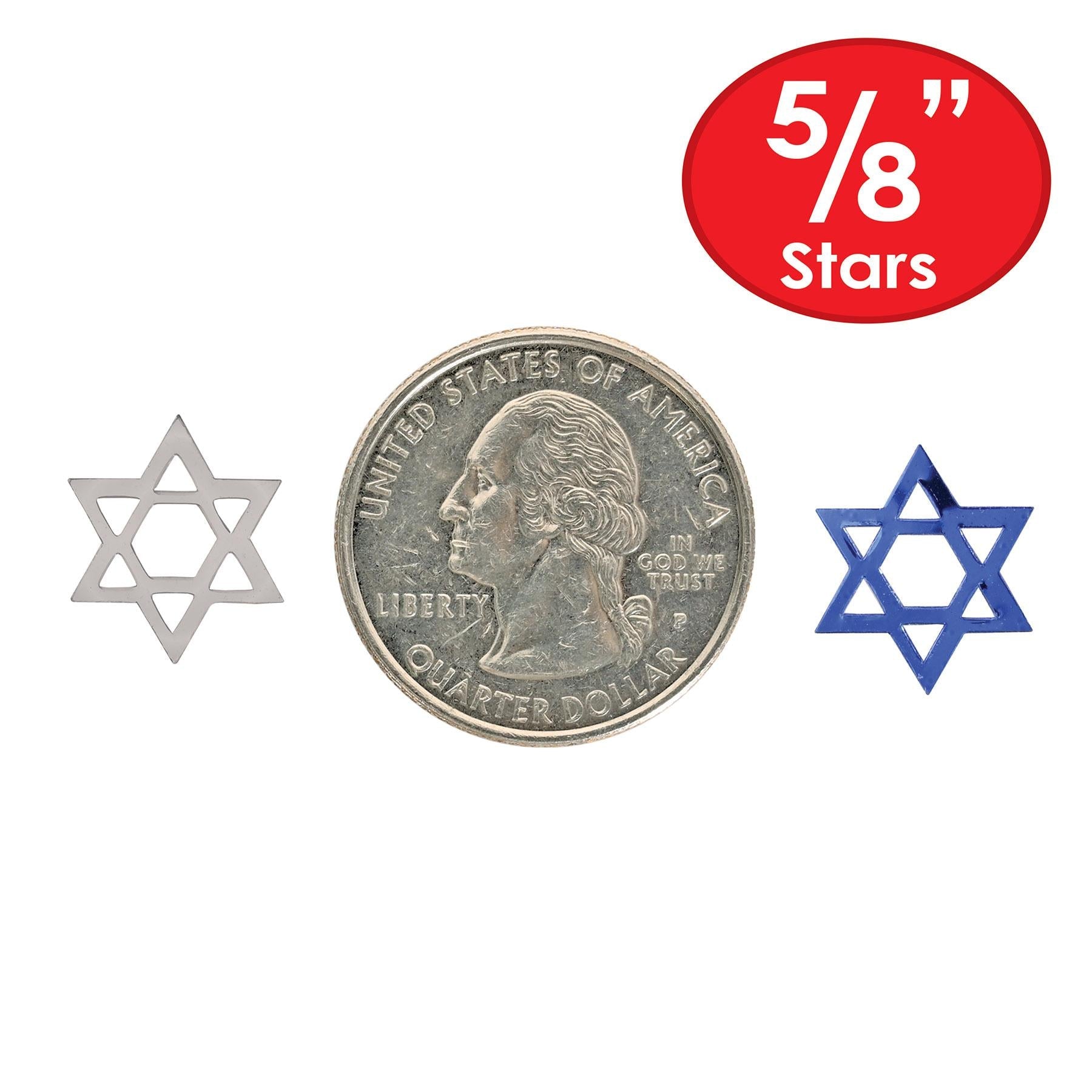 12 Pack Beistle Confetti Star of David Blue & Silver (0.5 Oz/Pkg) - Perfect for Hanukkah Decorations, Jewish Celebrations & Party Supplies
