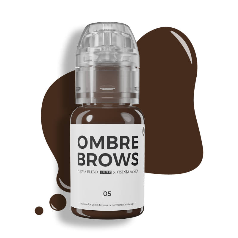 Perma Blend Luxe x Osinkowska Ombre Brows 6 Bottle Set - Professional Eyebrow Tinting Kit for Semi-Permanent Makeup, Salon & Home Use