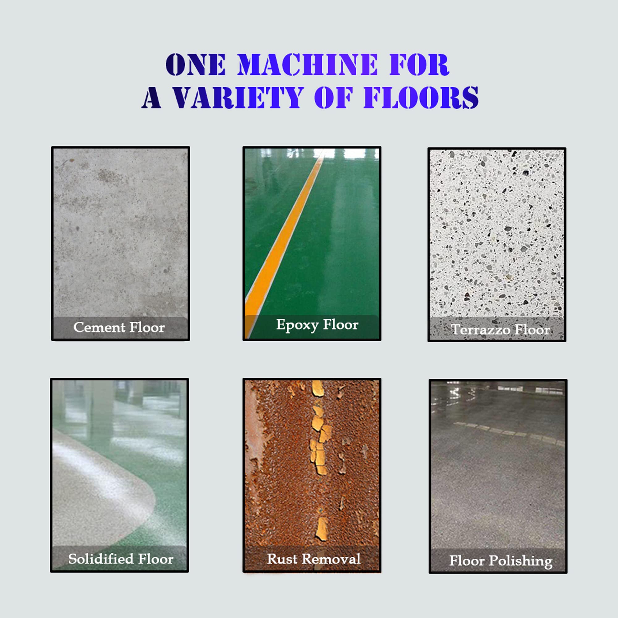 220V 4KW Concrete Floor Grinder - Hand Push Cement Ground Polisher with Dust-Free Fan, Triangular Disc & Resin Grinding Pads - Perfect for Restoring Old & New Floors in Homes, Warehouses & Commercial Spaces