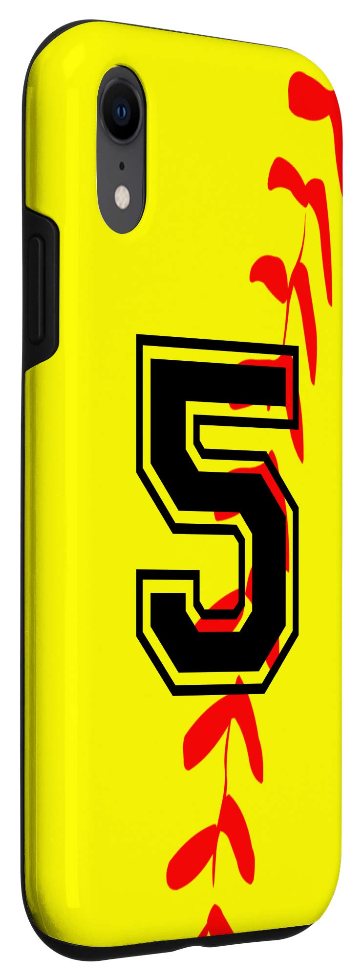 iPhone XR Softball Jersey Number #5 Case - Durable Protective Cover for Baseball & Softball Fans - Perfect for Games, Practices & Team Spirit