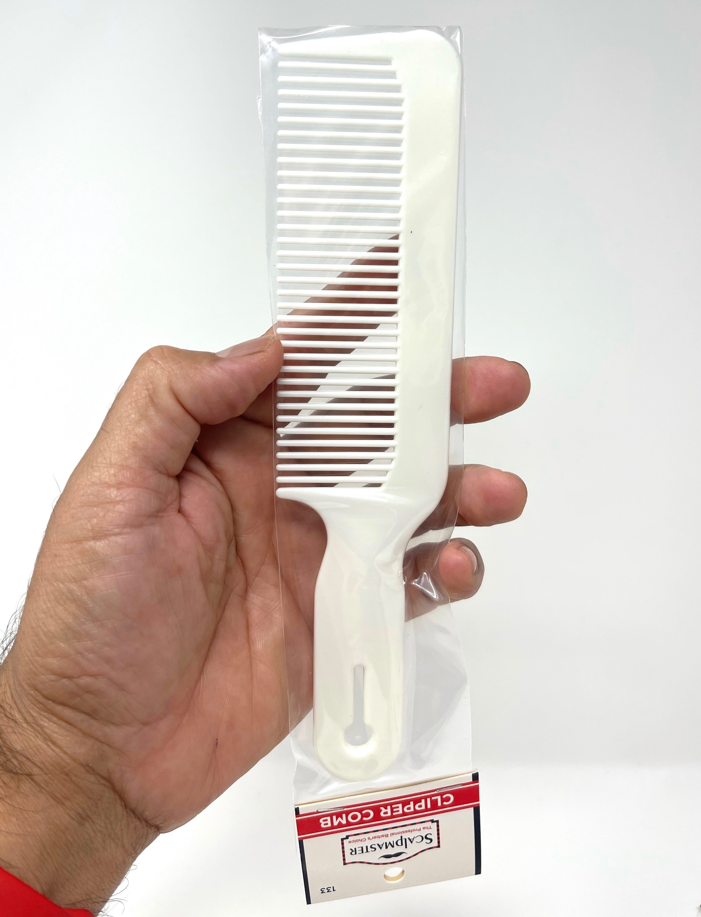 Professional Scalpmaster Clipper Comb Set - 3-Piece Large Blending & Cutting Combs for Barbers (White) | Perfect for Fade, Taper & Texture Haircuts