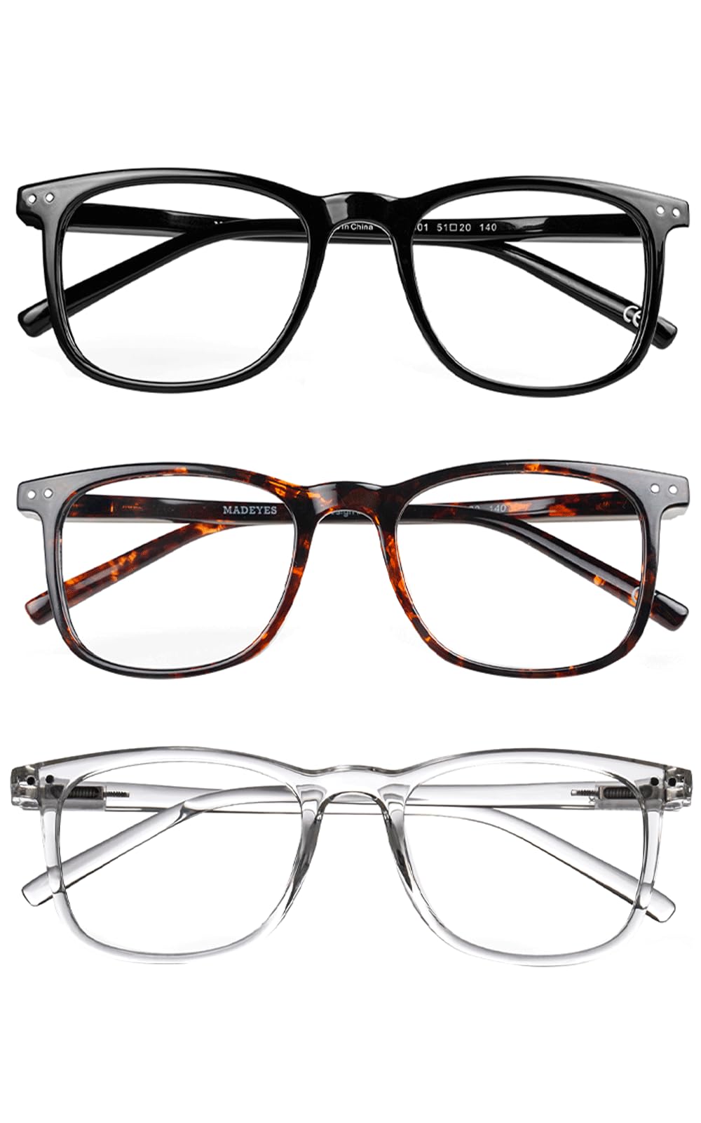 Blue Light Blocking Glasses for Men & Women - Anti Glare UV Protection - Reduce Eye Strain for Work & Gaming