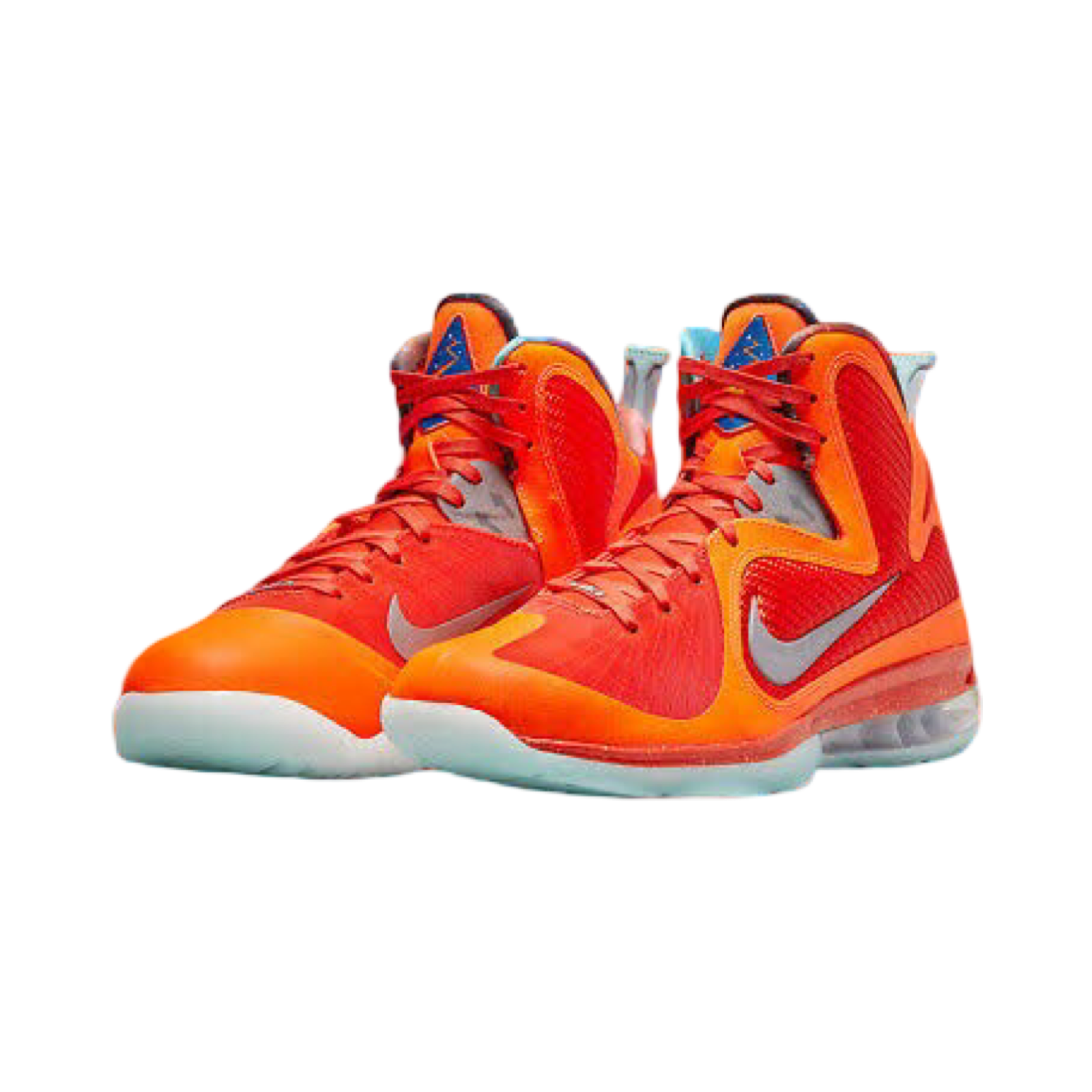 Nike LeBron IX Big Bang Basketball Shoes - Total Orange, Reflect Silver, Team Orange | High-Performance Sneakers for Men, Court & Street Wear