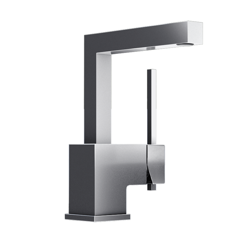 Rubi Jawa Single Lever Bathroom Sink Faucet with Drain - Chrome Finish for Modern Vanity & Powder Room Installation