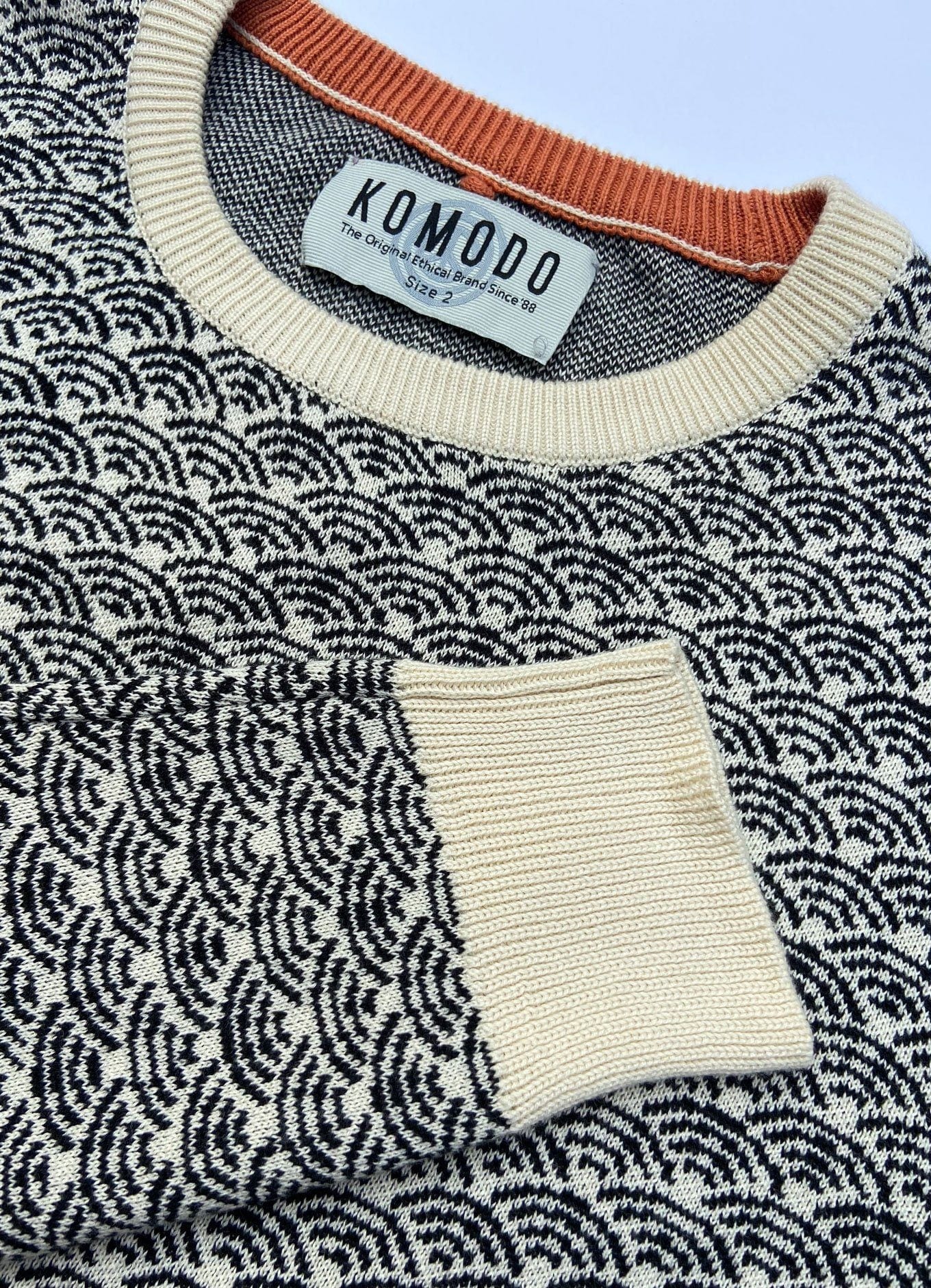 Hakku Men's Organic Cotton Jumper Sweater - Soft Breathable Pullover for Casual Wear | Off White | Perfect for Fall Winter Outfits and Layering