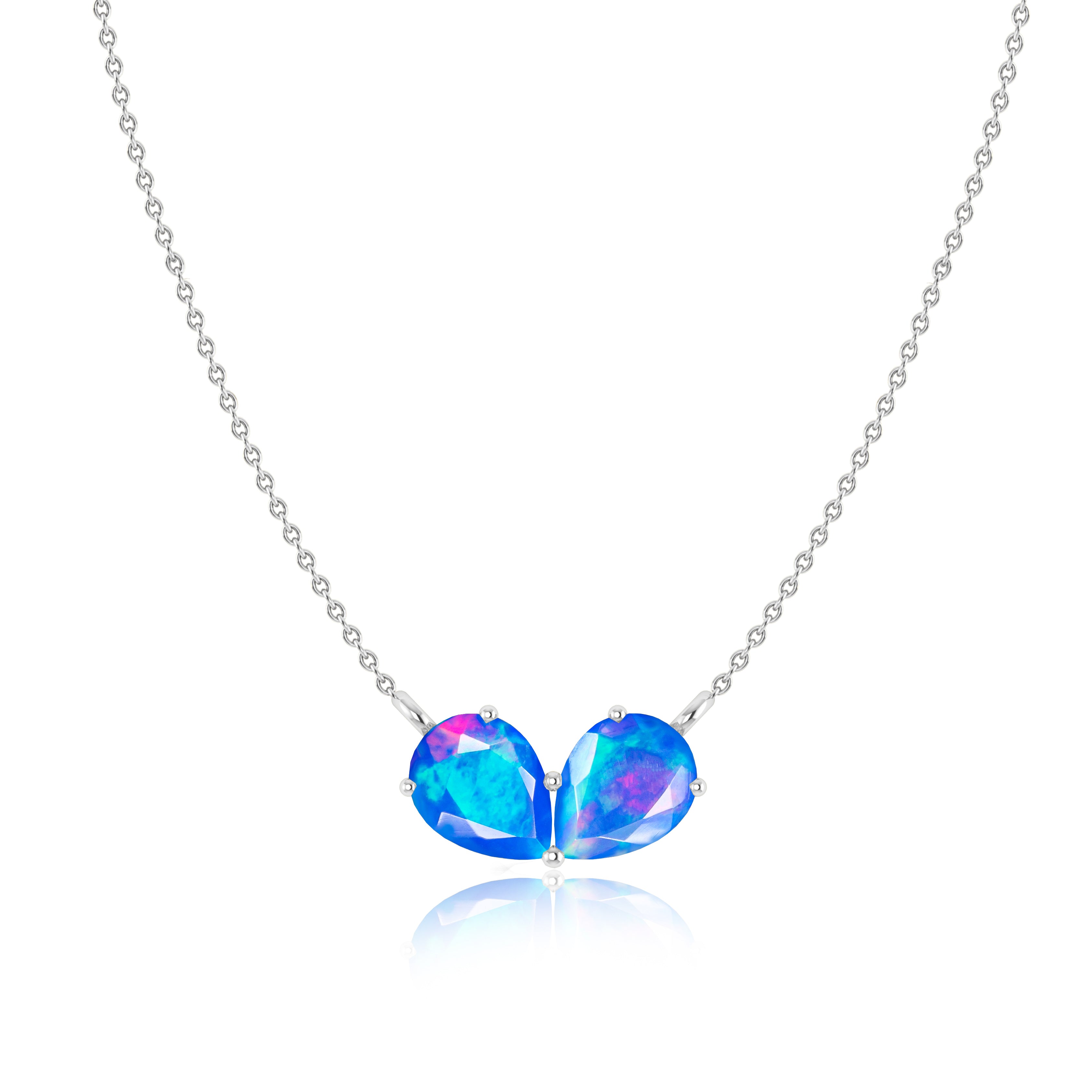 Black Opal Gemstone Pendant Necklace for Women - Elegant Handmade Jewelry Gift for Birthday, Anniversary & Special Occasions