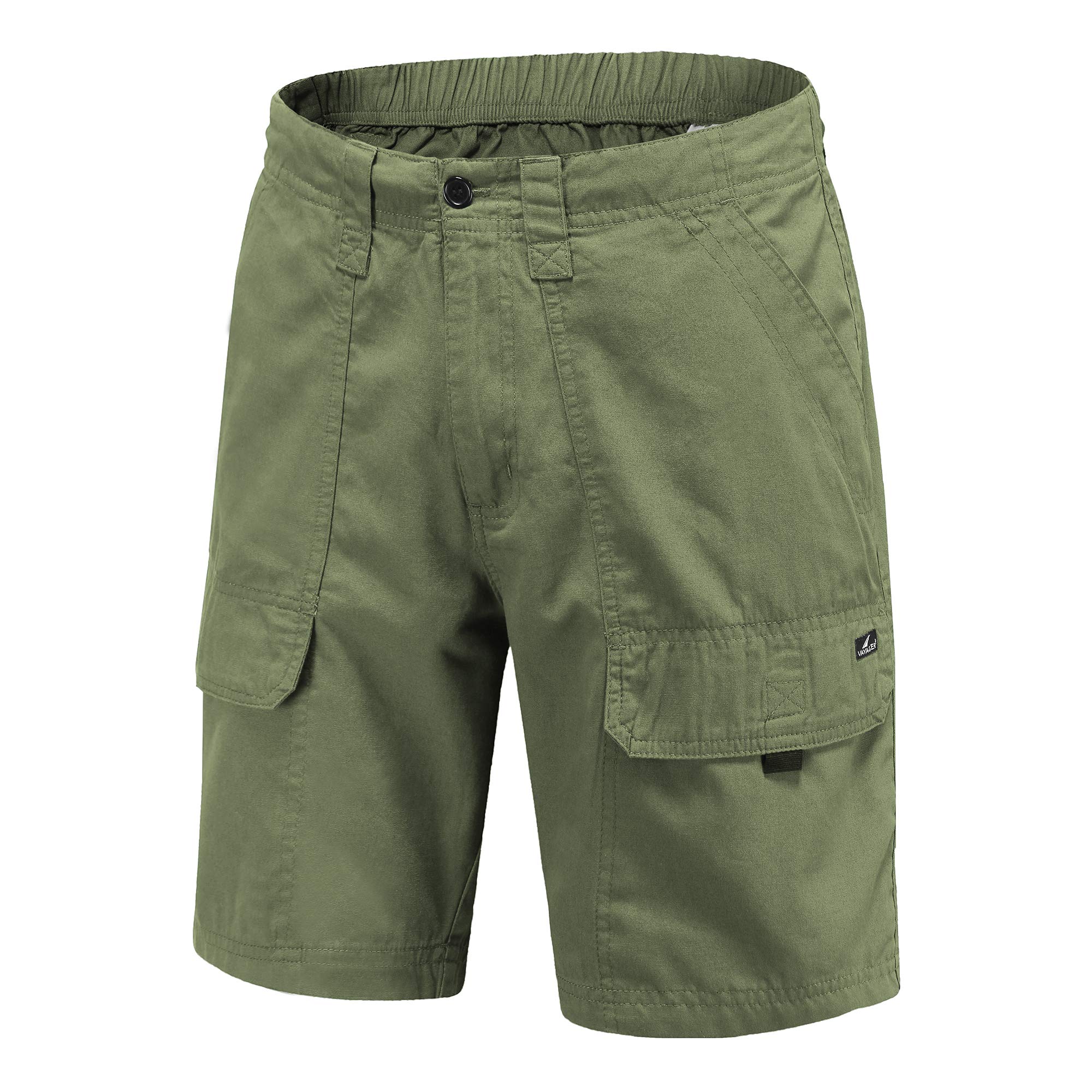 VAYAGER Men's Lightweight Cotton Cargo Shorts with Multiple Pockets - Comfortable Outdoor Hiking & Casual Wear for Sports, Travel, and Everyday Use