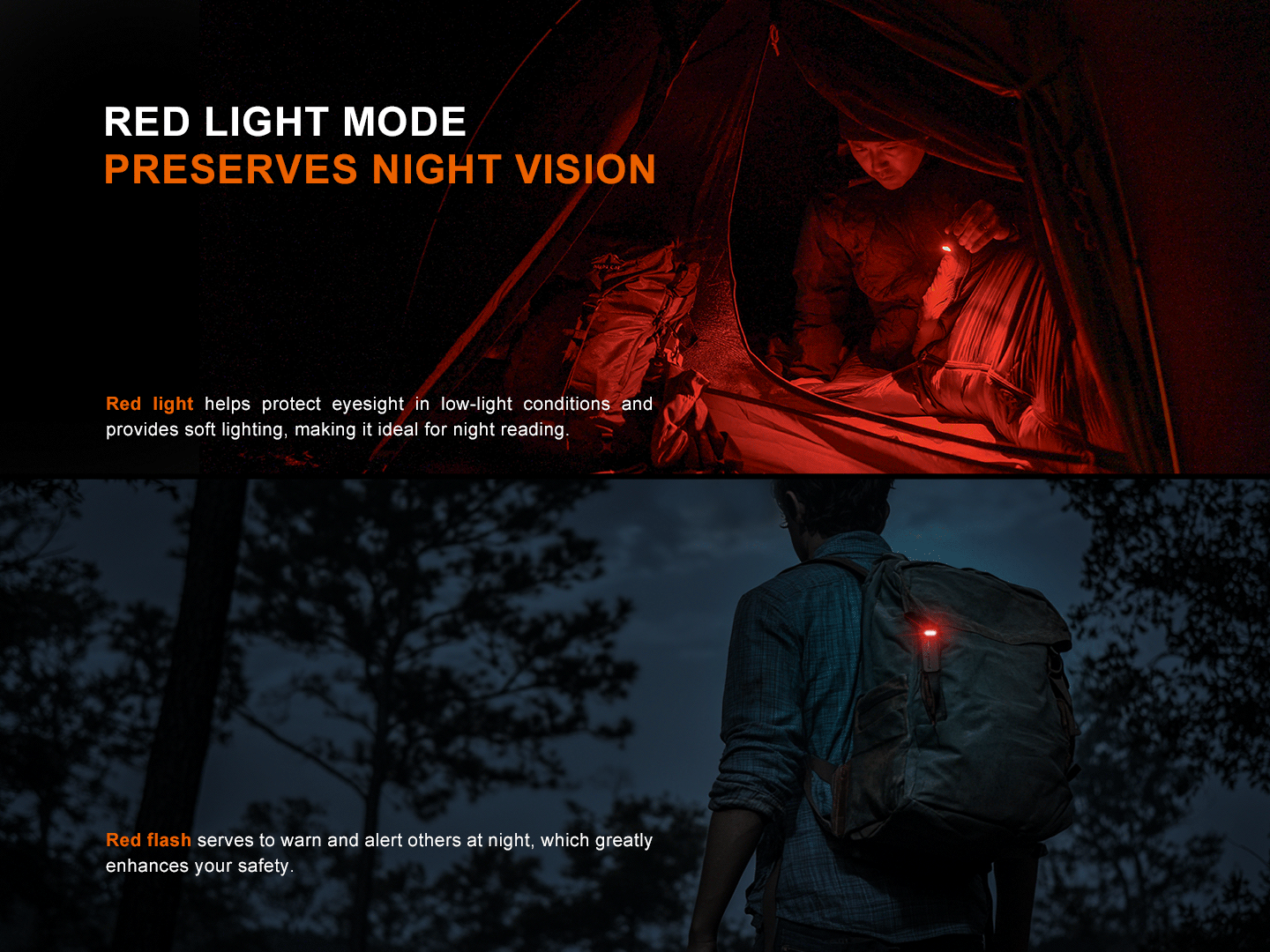 Fenix SW05R Multipurpose Clip On Light - Red & UV Output for Camping, Hiking, and Emergency Use
