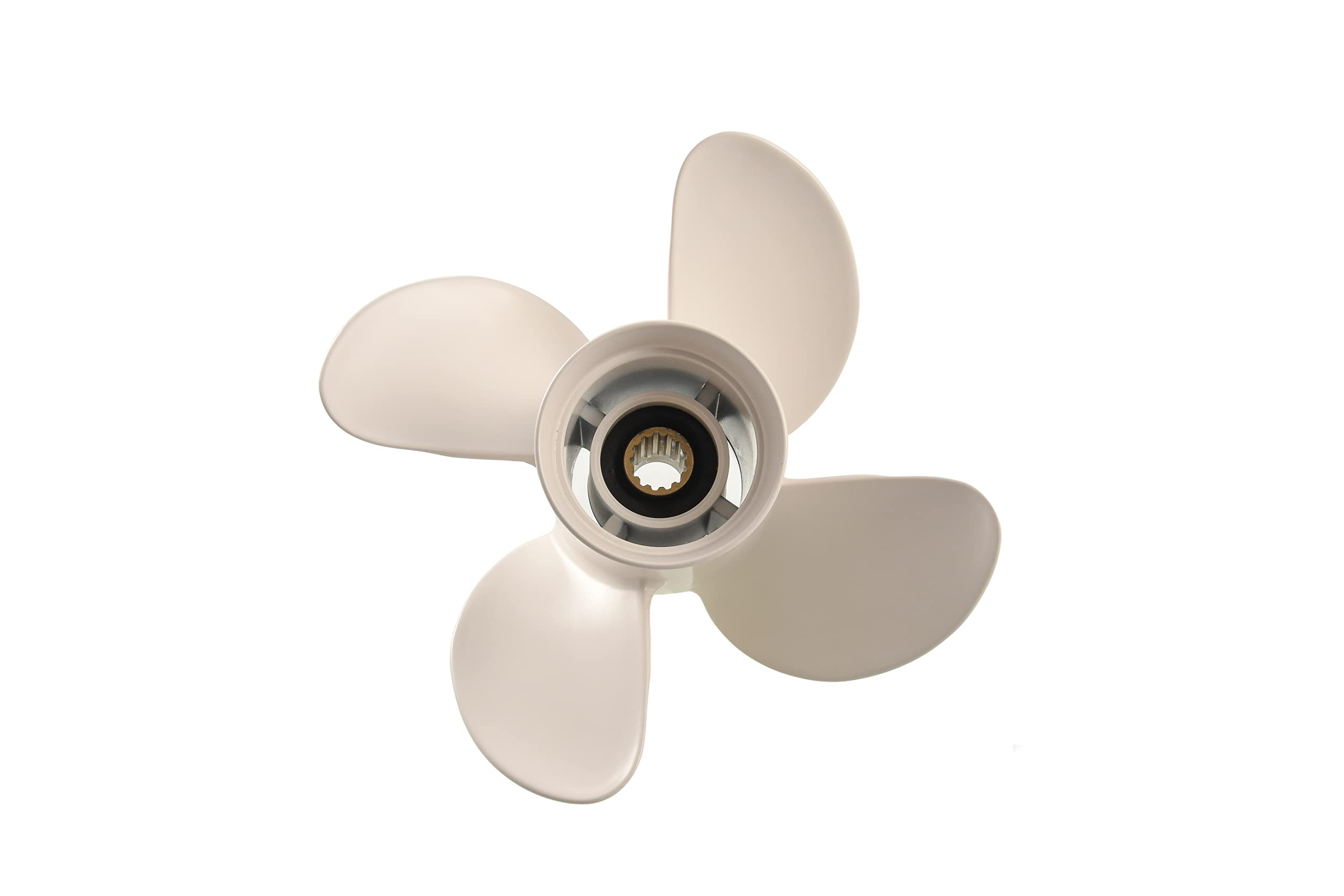 **Flish OEM Aluminum Outboard Propeller for Yamaha 25-60HP Engines - 13 Tooth Spline, RH (10 3/8 x 13, 4 Blades) - Perfect for Boating, Fishing & Marine Sports**