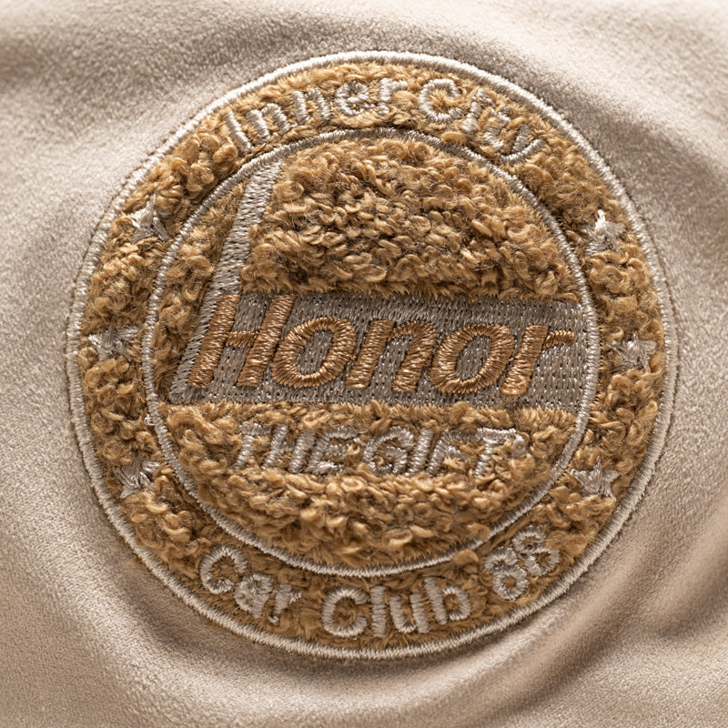 Honor The Gift Faux Suede Bomber Bucket Hat in Bone - Stylish Unisex Fashion Accessory for Outdoor Activities & Streetwear