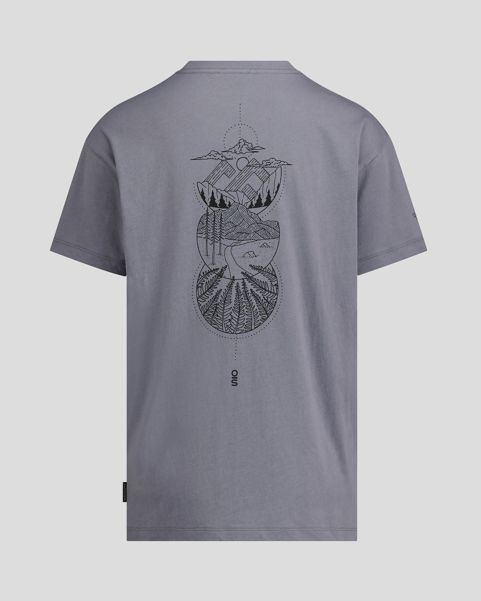 Organic Cotton Women's T-Shirt by O.Smither Lines - Dark Haze | Soft & Breathable Casual Tee for Everyday Wear, Yoga & Outings