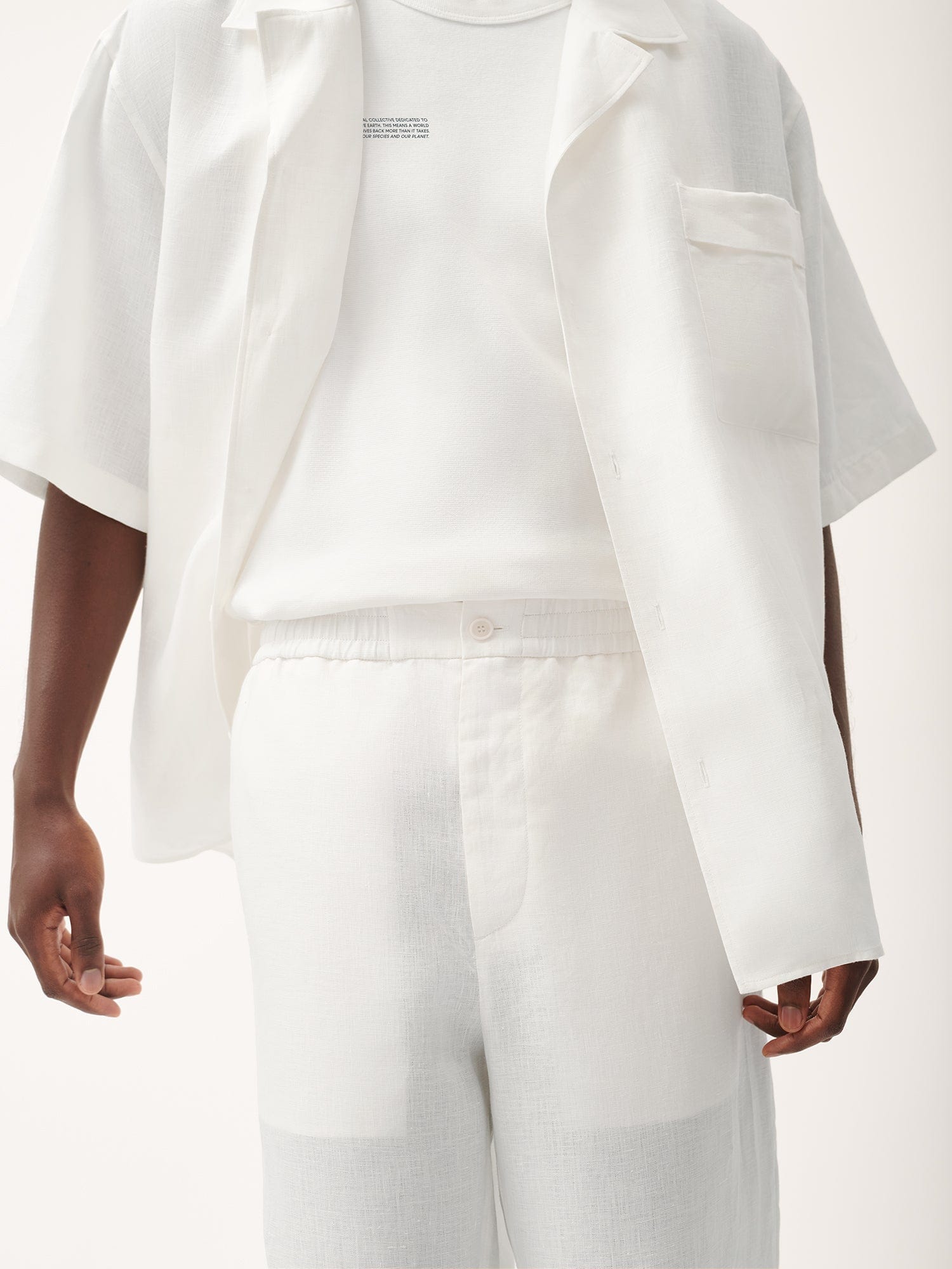 Men's Aloe Linen Pants - Breathable Comfortable Summer Trousers in Off White | Perfect for Casual Wear, Beach Outings & Relaxing at Home